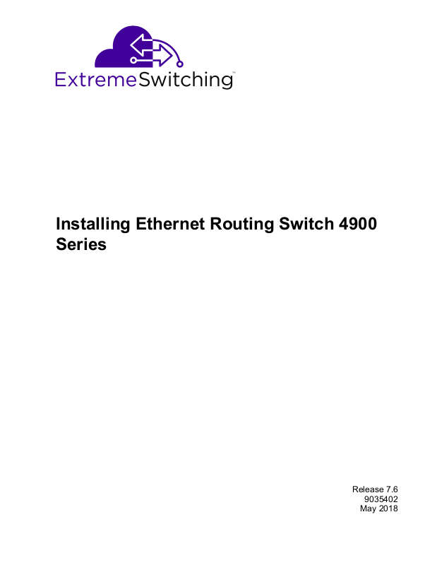 Extreme Networks ERS 4950GTS, ERS 4926GTS, ERS 4950GTS-PWR+, ERS ...