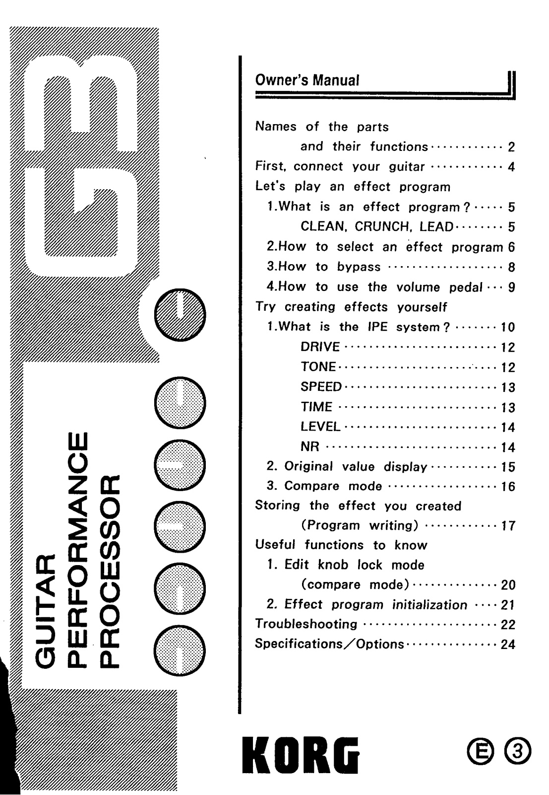 Korg G3 User Manual