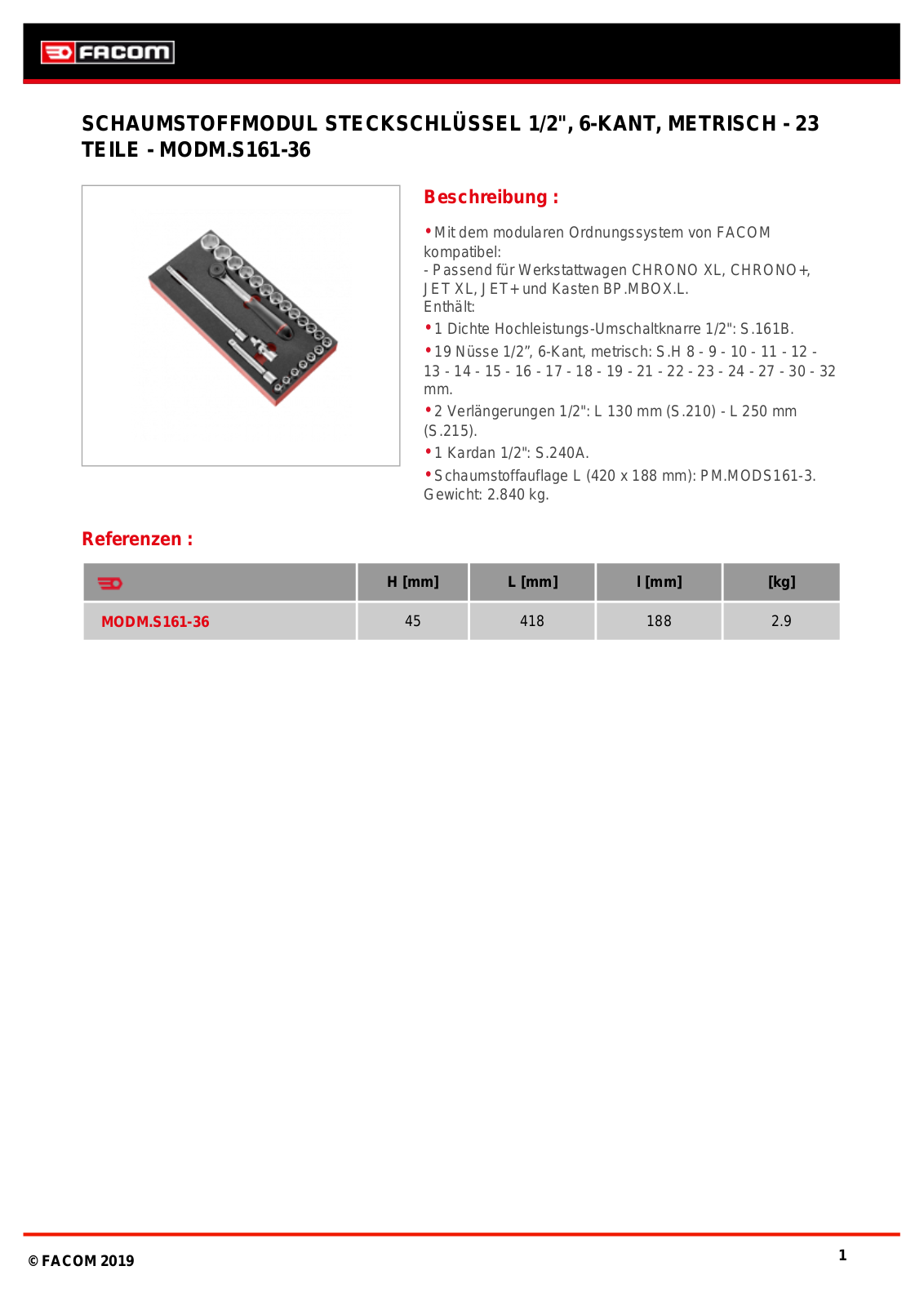 Facom MODM.S.161 Service Manual