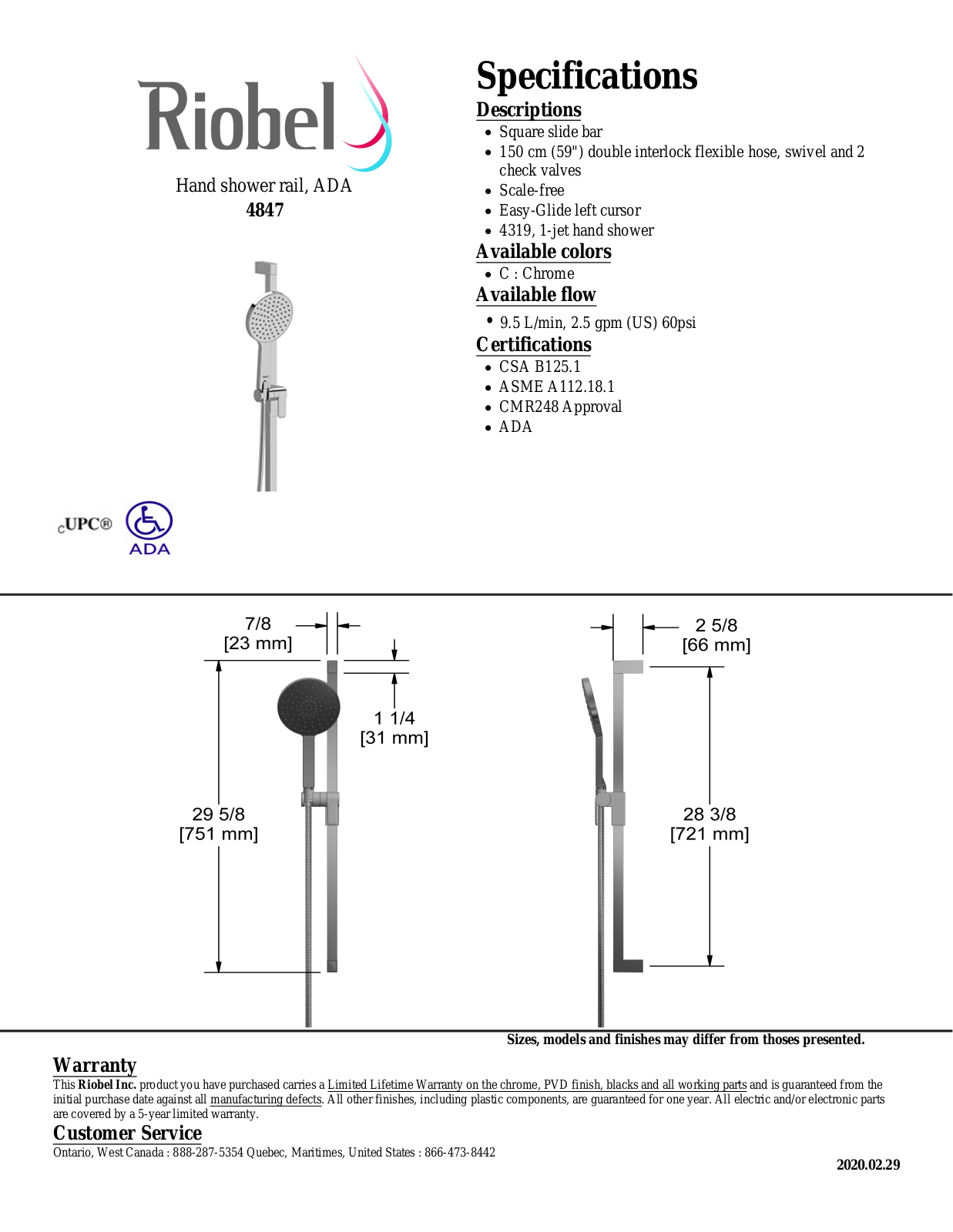 Riobel 4847C Specifications - ManualMachine.com