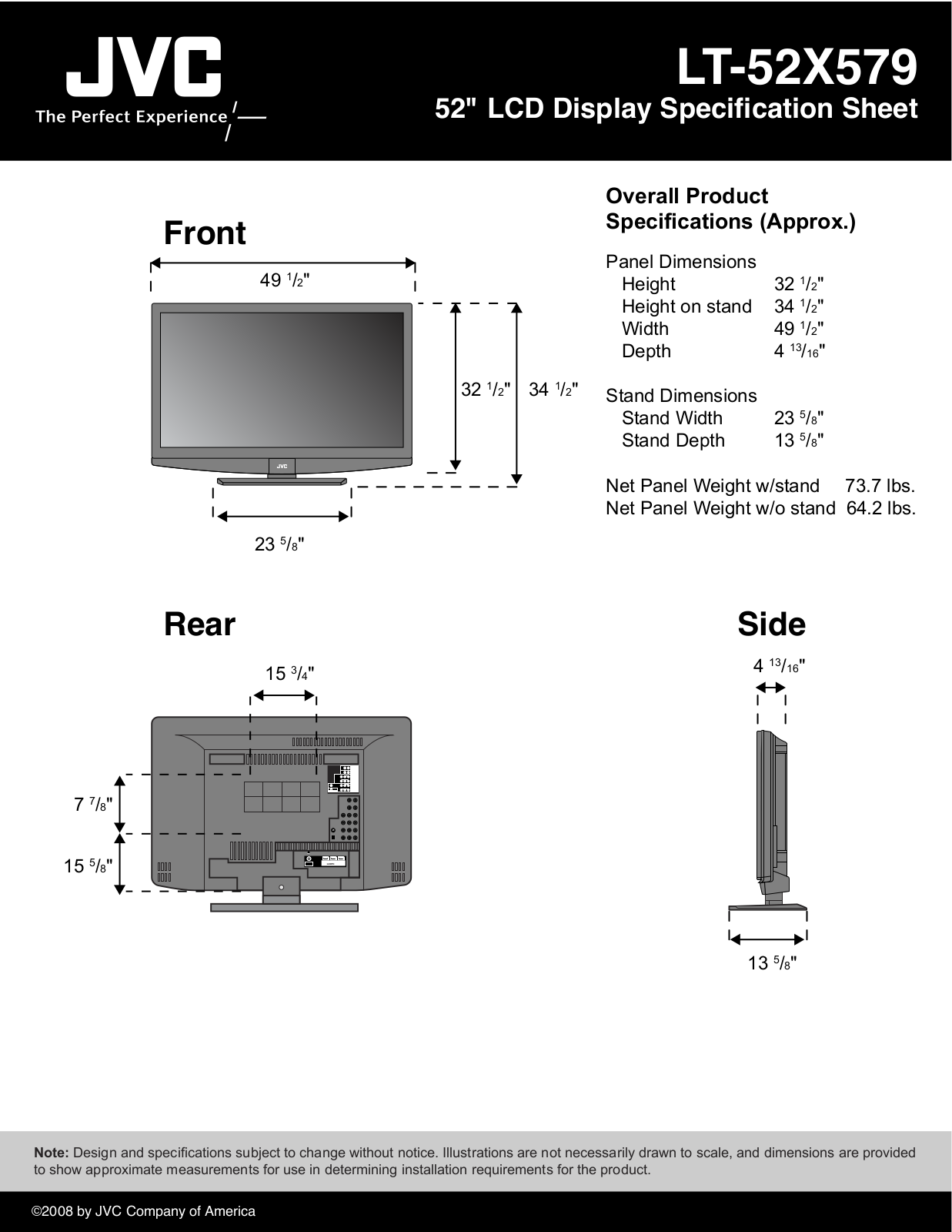 JVC LT-52X579 User Manual