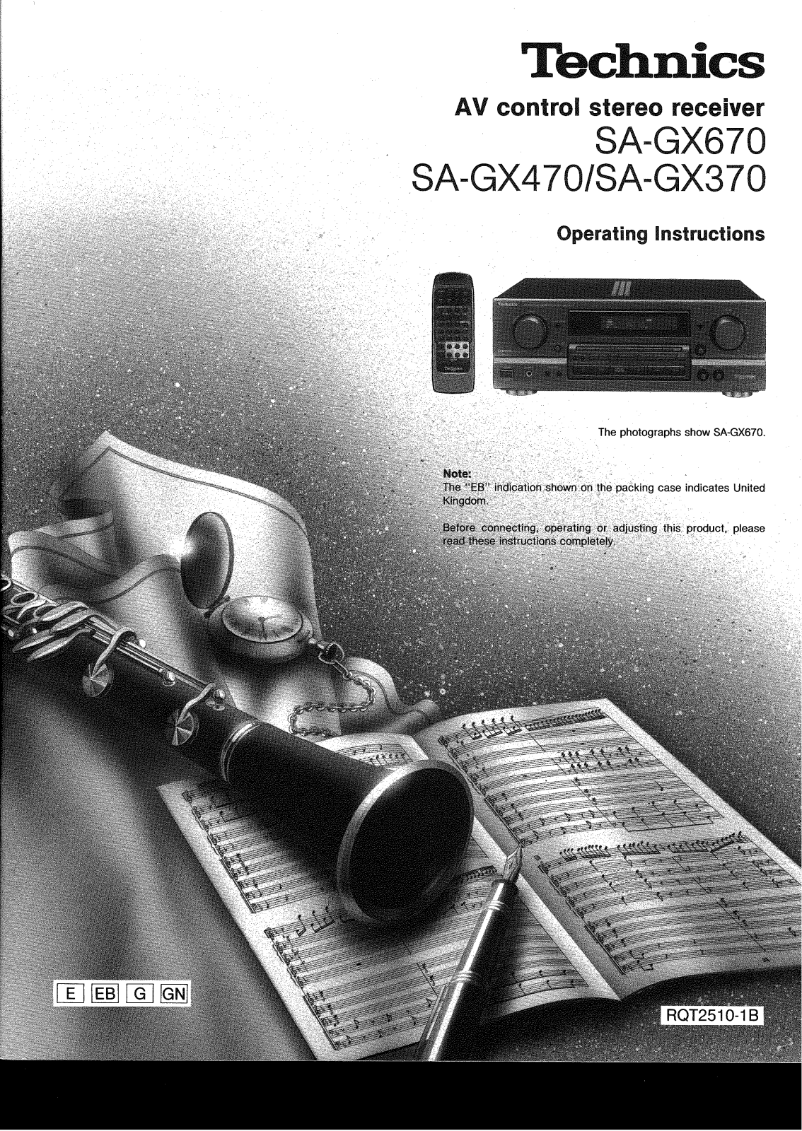 Technics SAGX-370 Owners manual