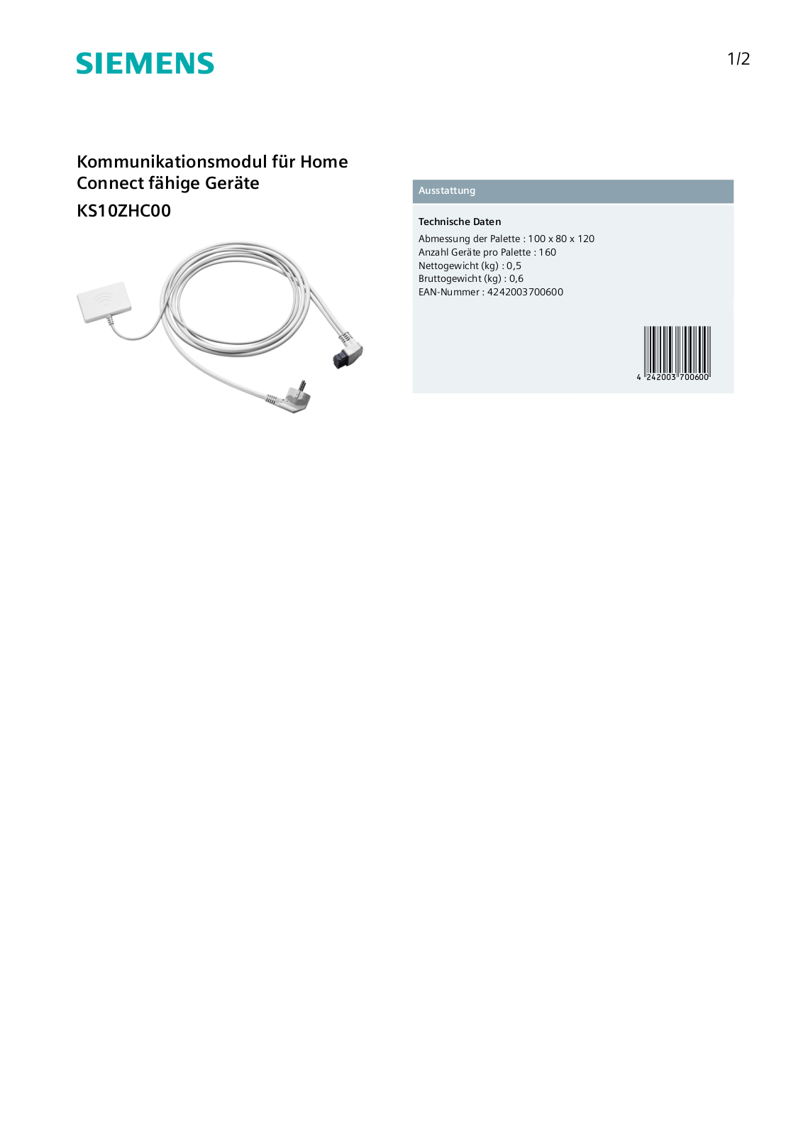 Siemens KS10ZHC00 User Manual