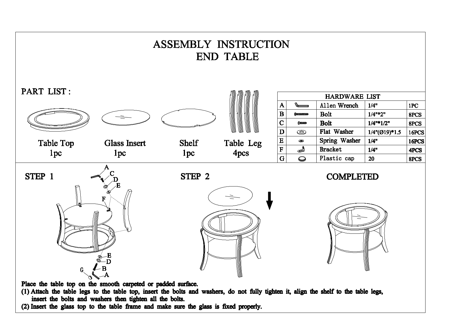 Lark Manor™ RDBS9574 Installation & Assembly - ManualMachine.com
