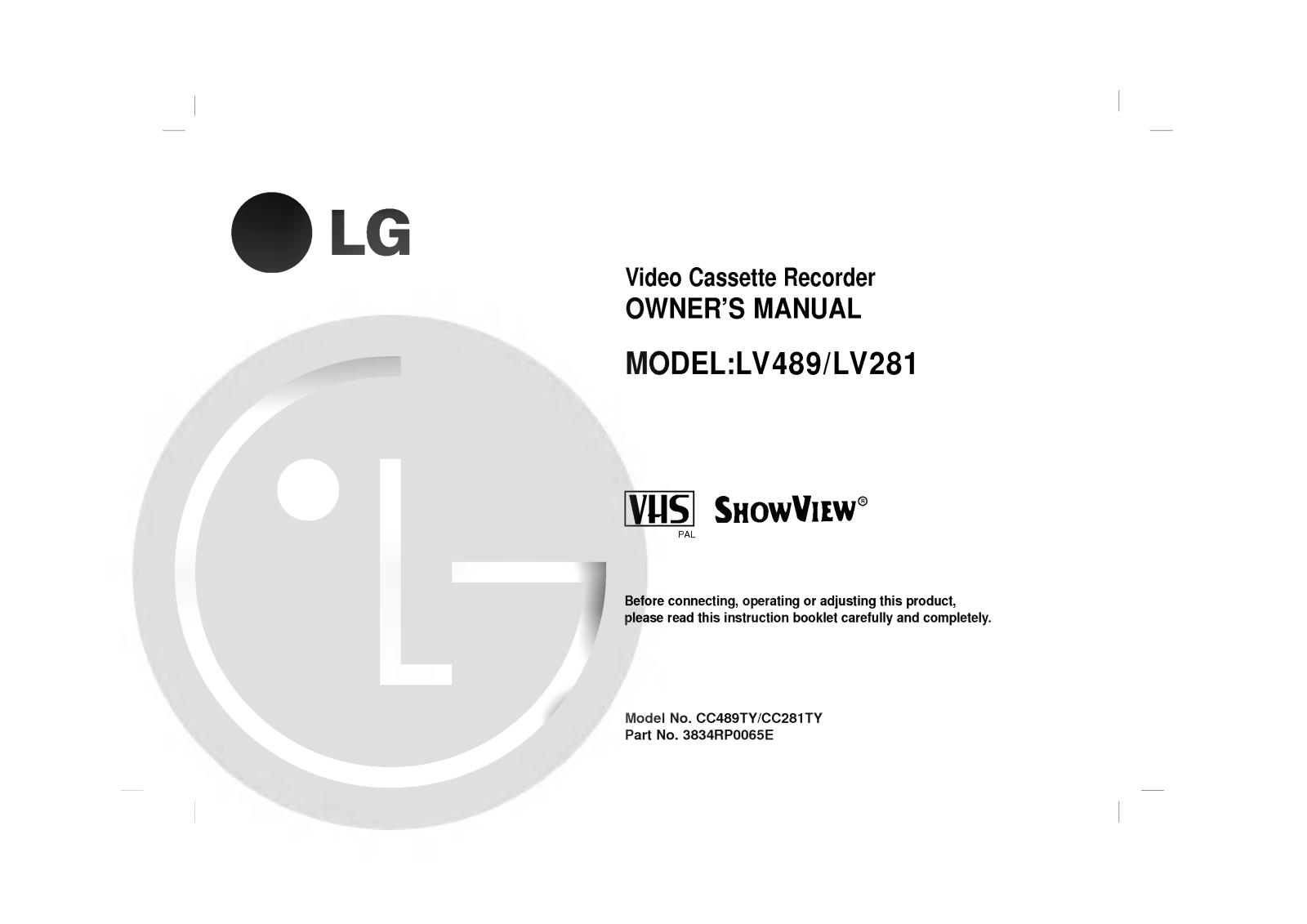 LG CC489TY User Guide