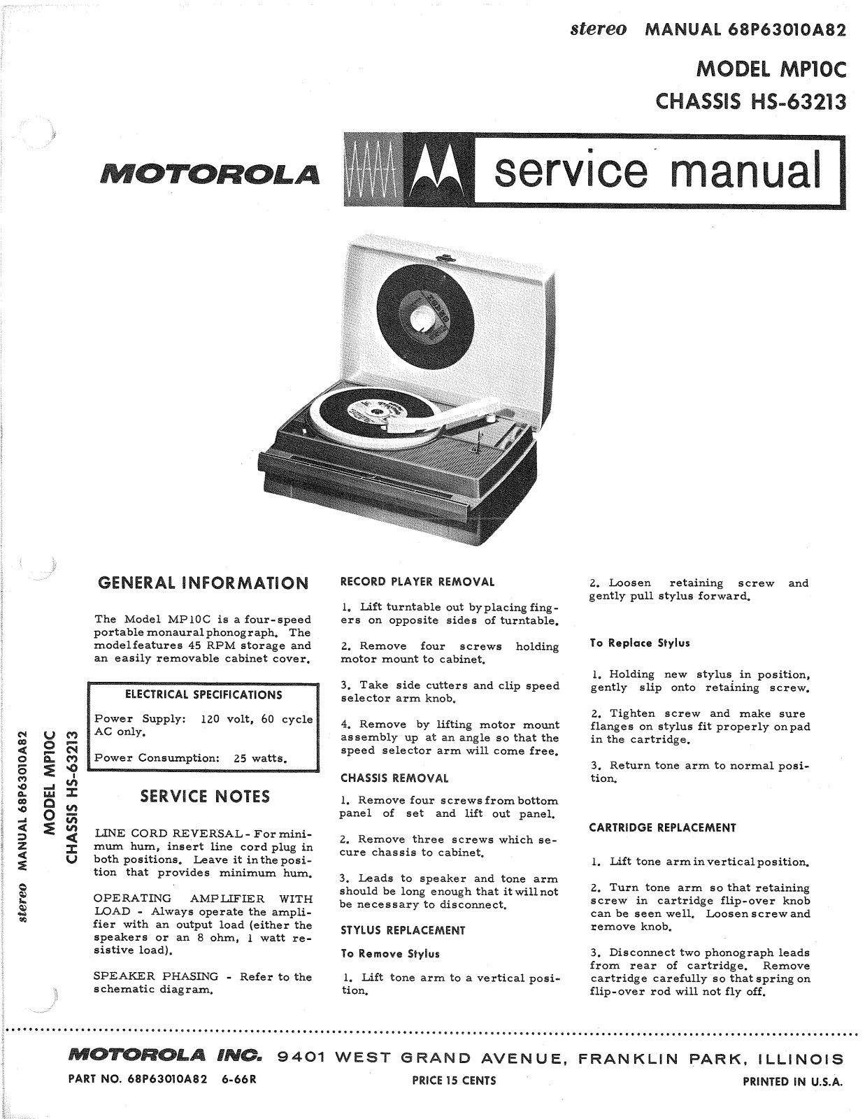 Moth Audio MP-10-C Service manual