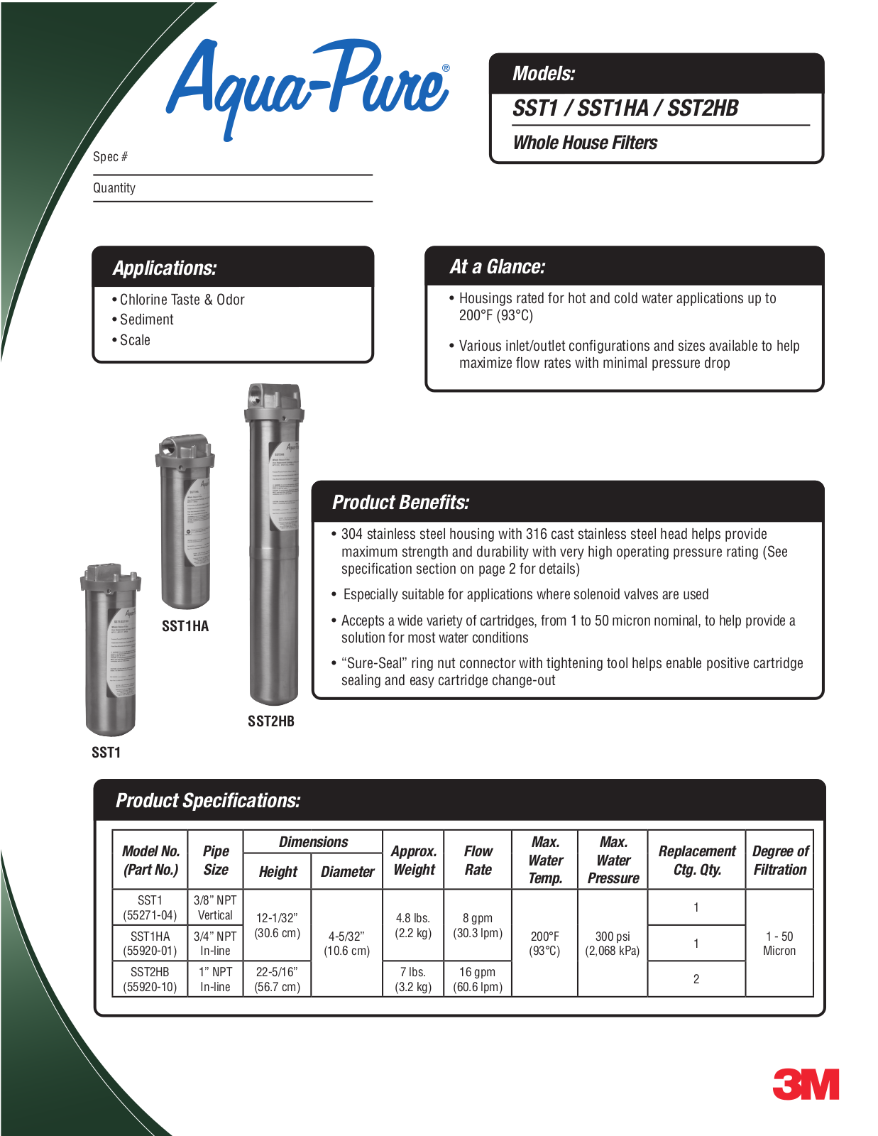 3M SST1HA User Manual