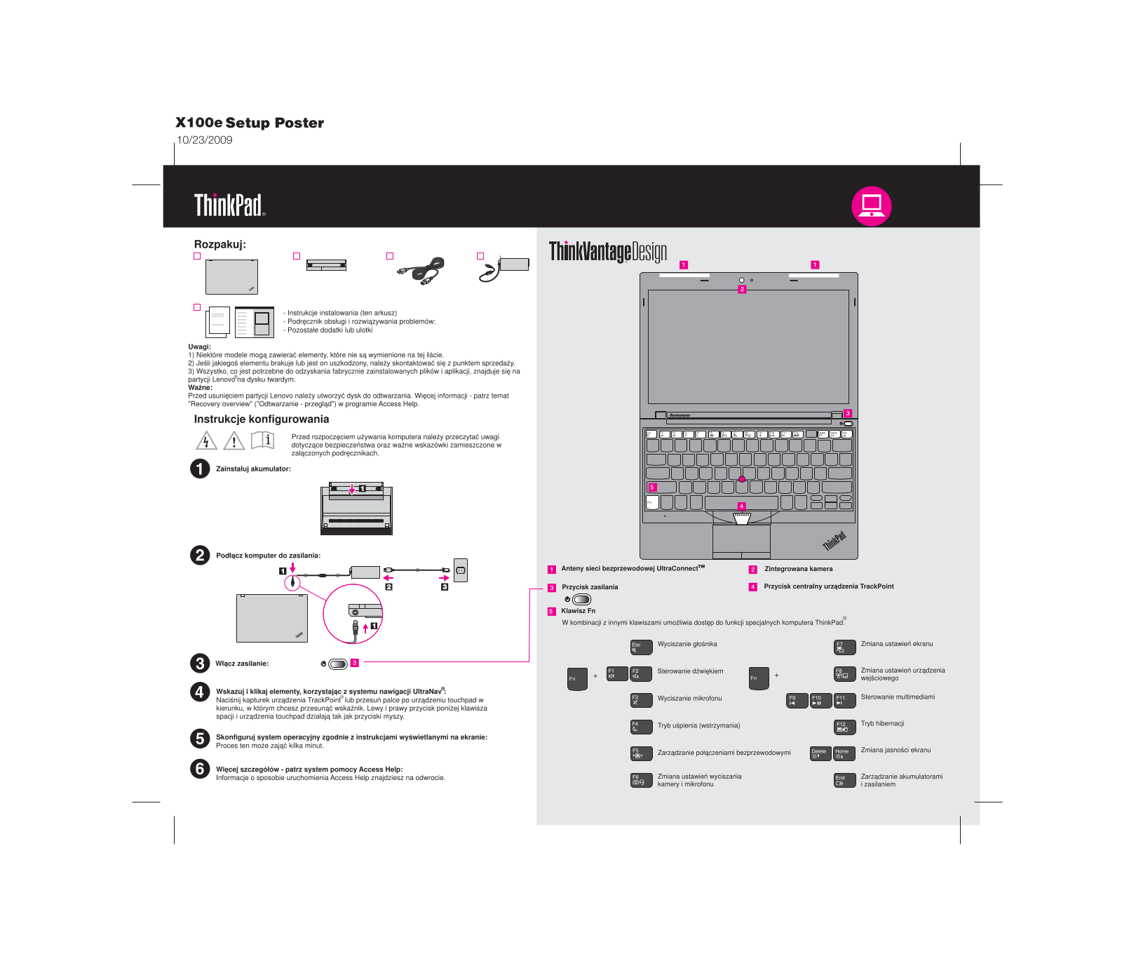 Lenovo ThinkPad X100e Setup Guide