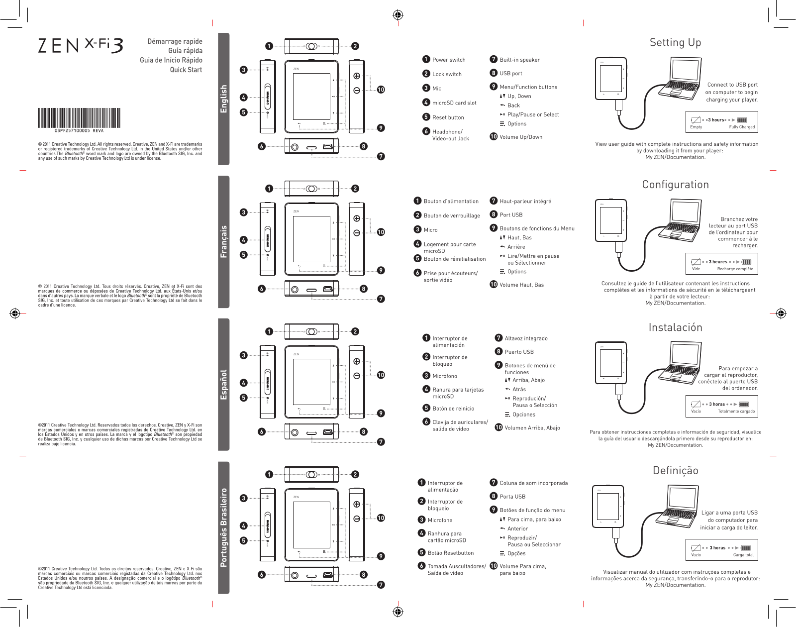 Creative Zen X-Fi 3 3 User Manual