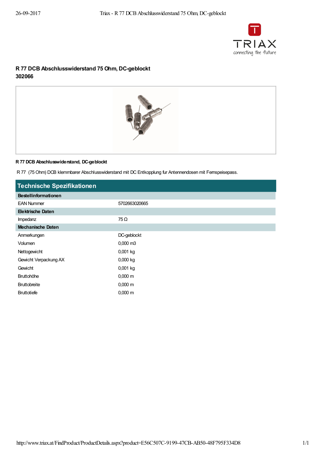 Triax R 77 DCB User Manual