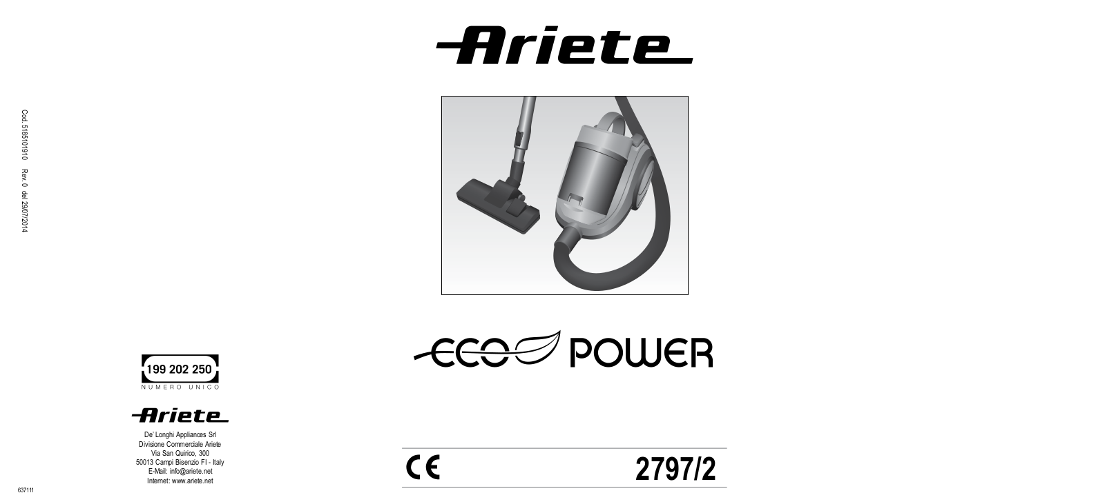 Ariete 2797 User Manual