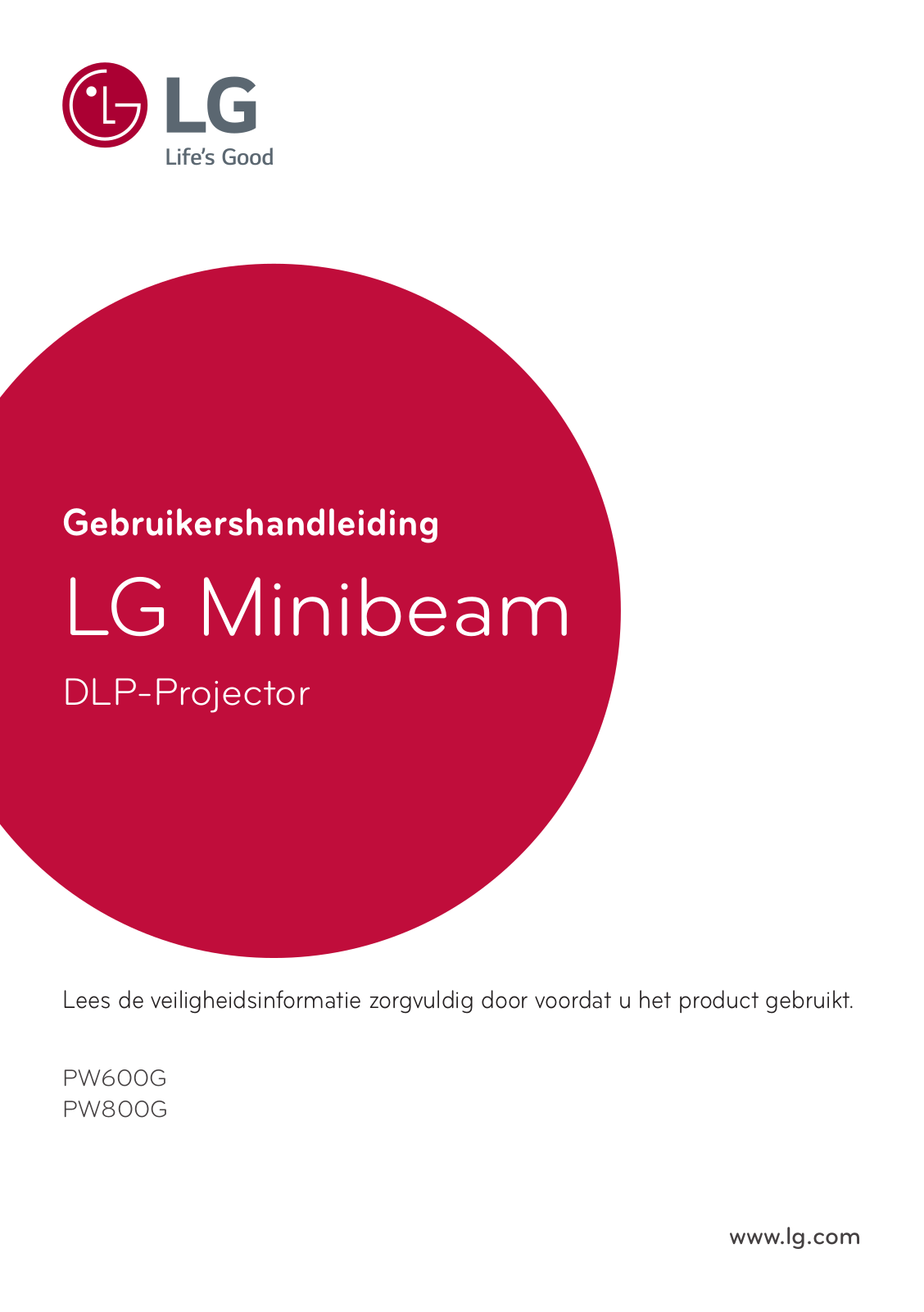 LG PW800G User manual