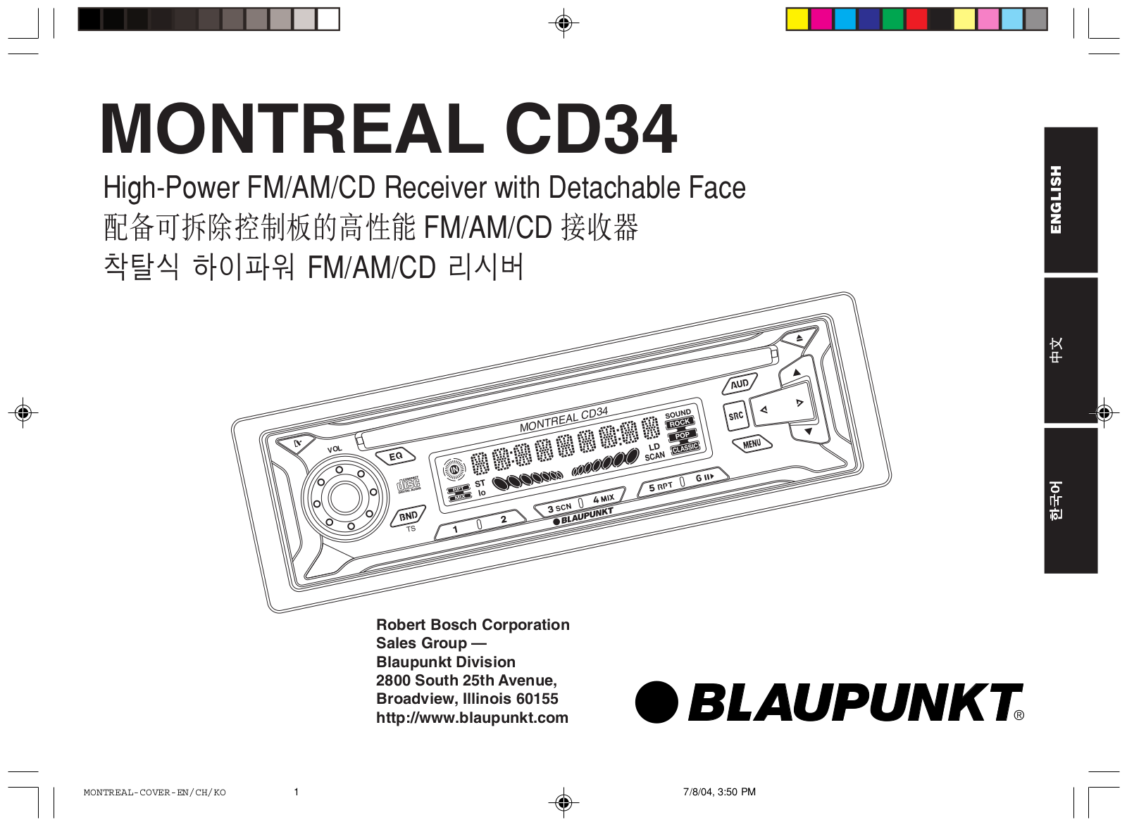 Blaupunkt MONTREAL CD34 User Manual