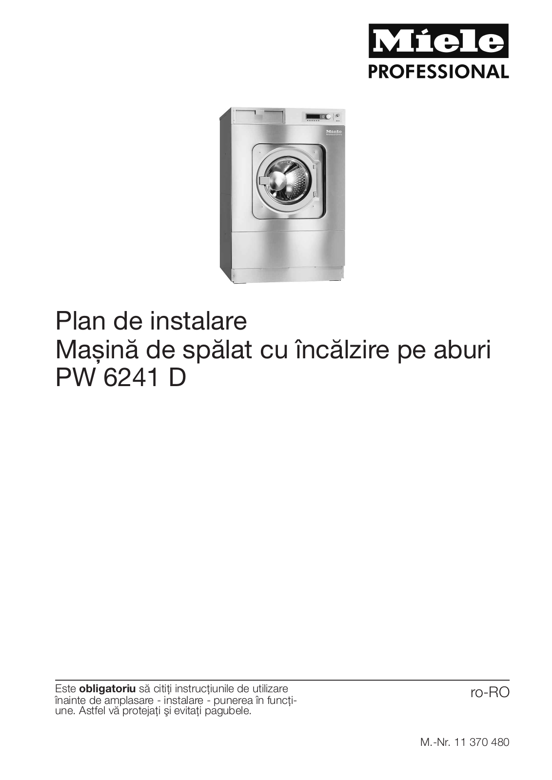 Miele PW 6241 D Plan de instalare