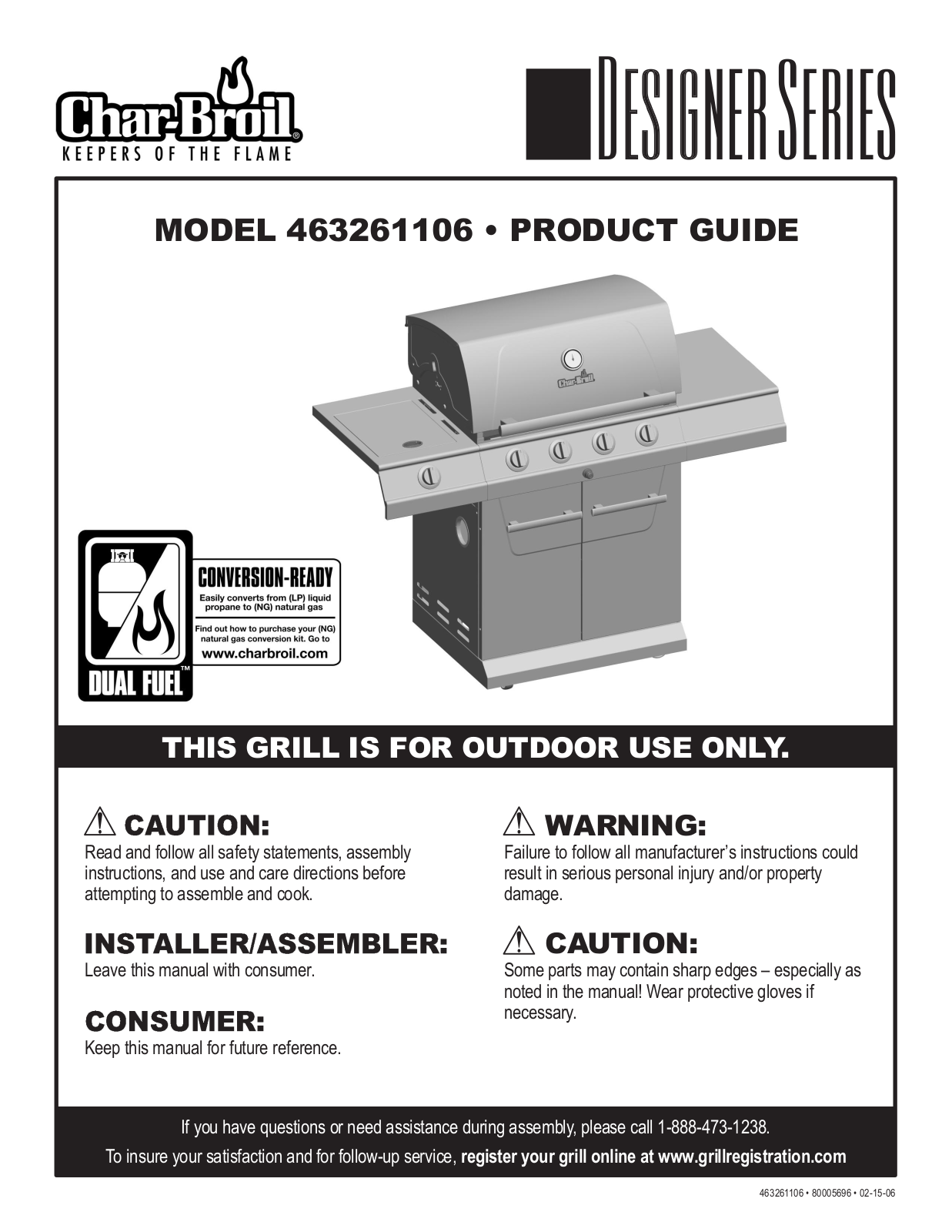 Charbroil 463261106 Owner's Manual