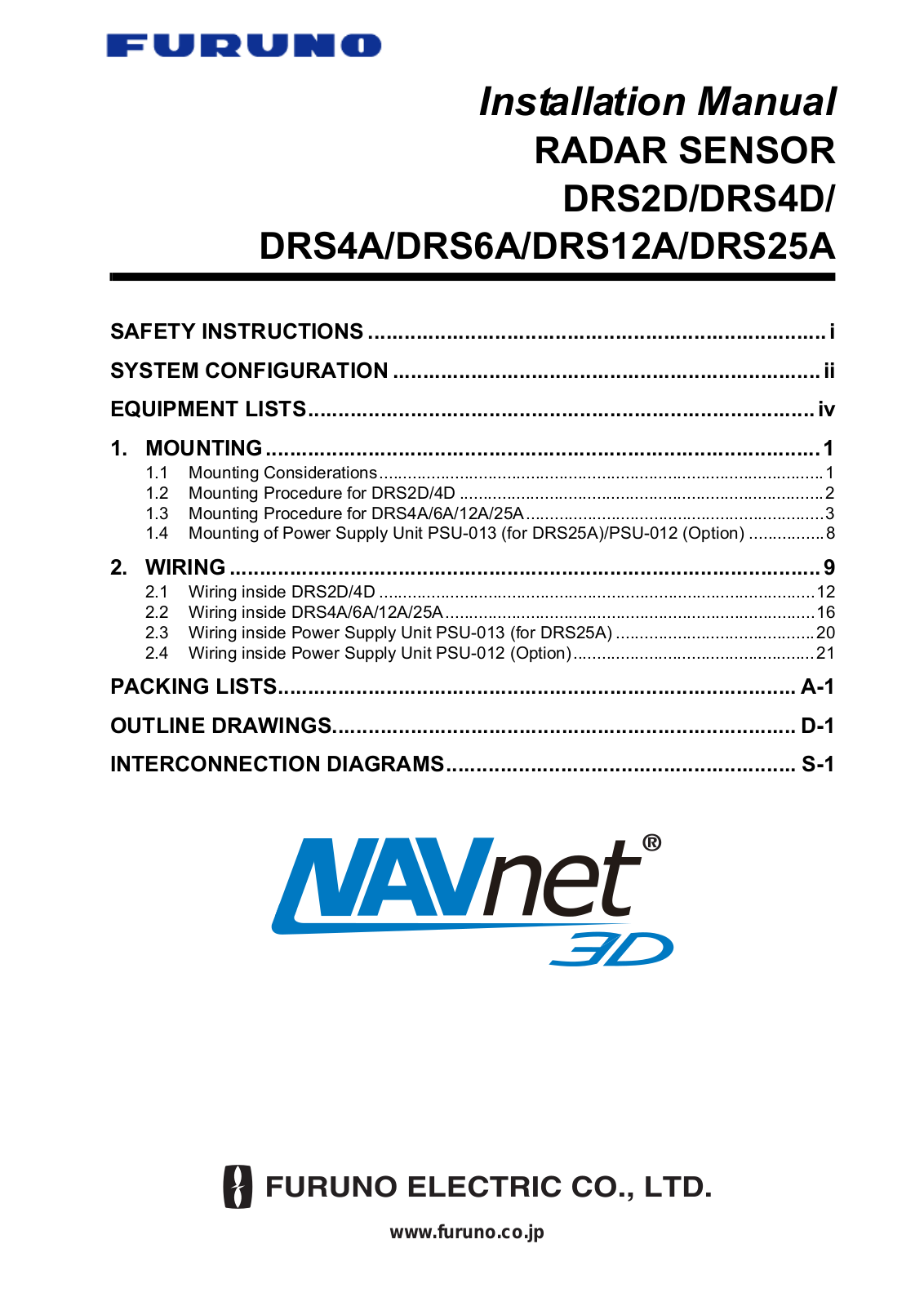 Furuno DRS4D User Manual