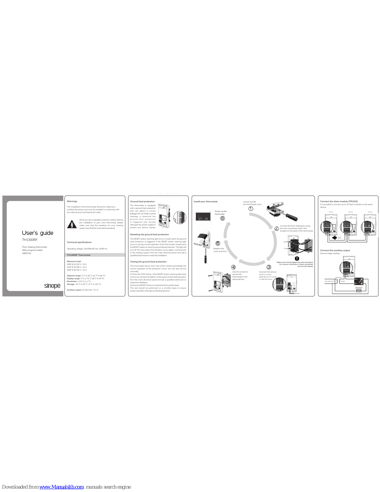 Sinope TH1300RF User Manual - ManualMachine.com