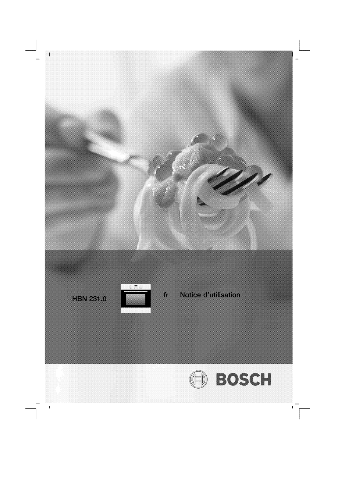 BOSCH HBN231EO User Manual
