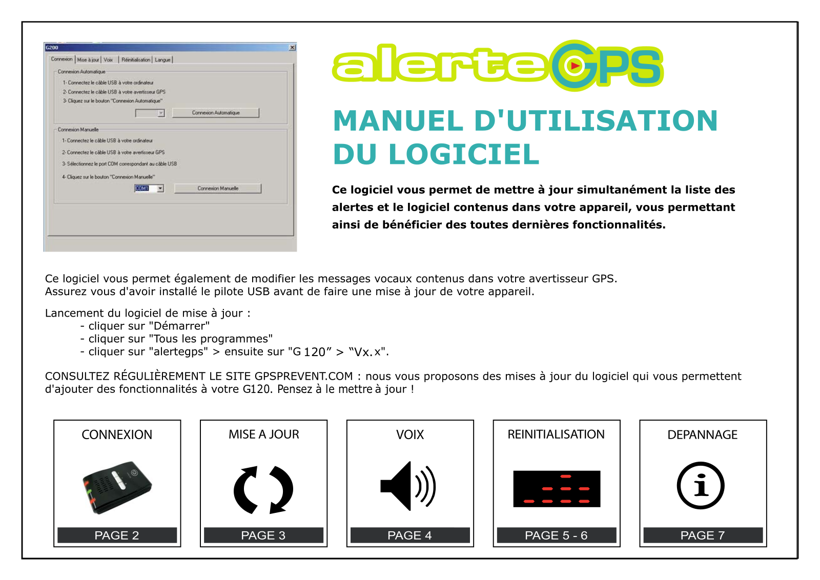 Alertegps G120 LOGICIEL User Manual