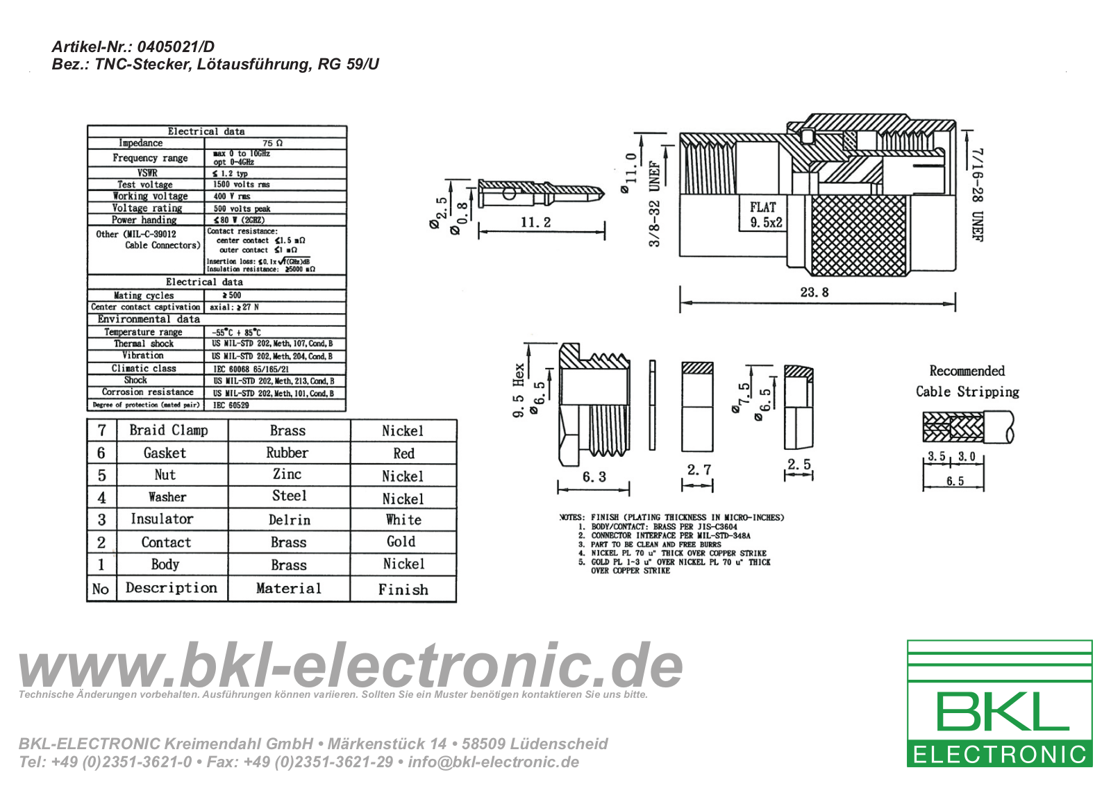 BKL TNC ST-L59 D - ManualMachine.com