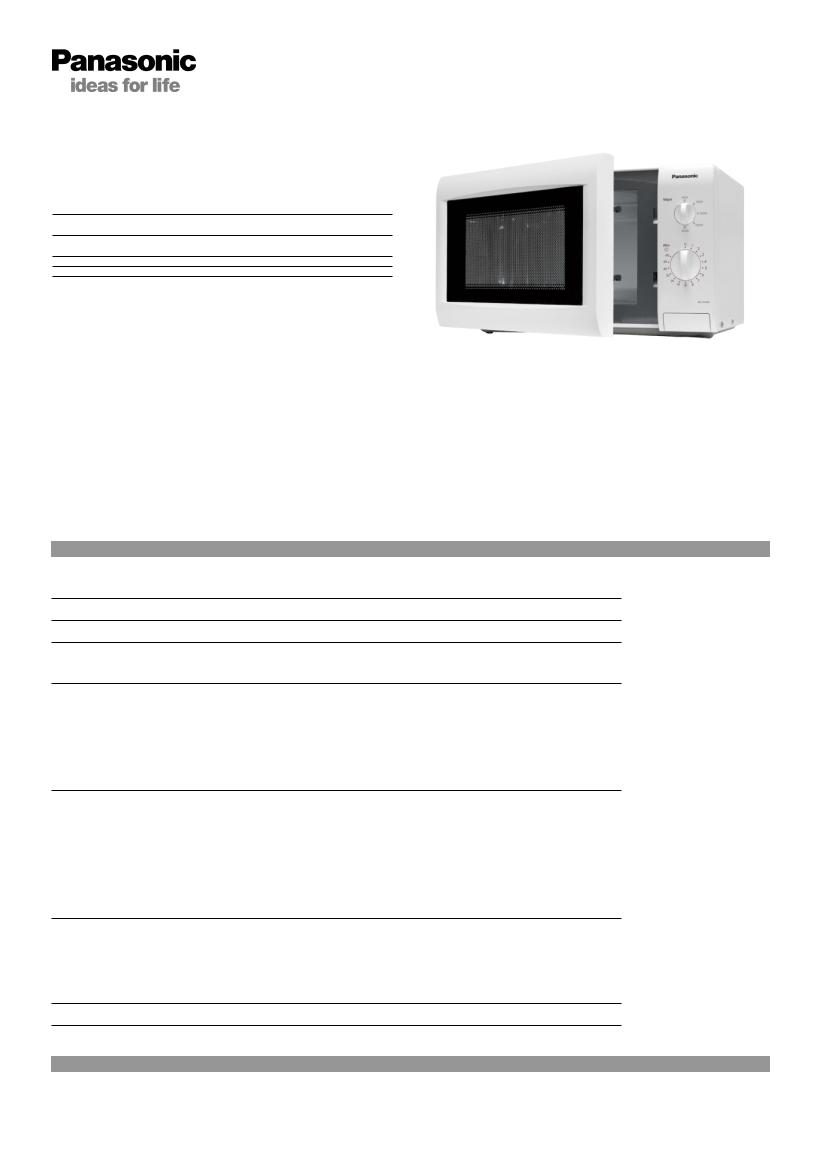 Panasonic NN-E205W User Manual