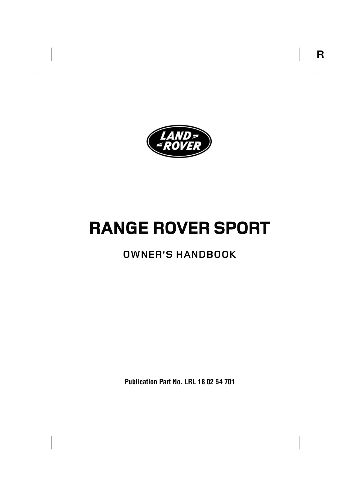 Land Rover 2007 Range Rover Sport User Manual