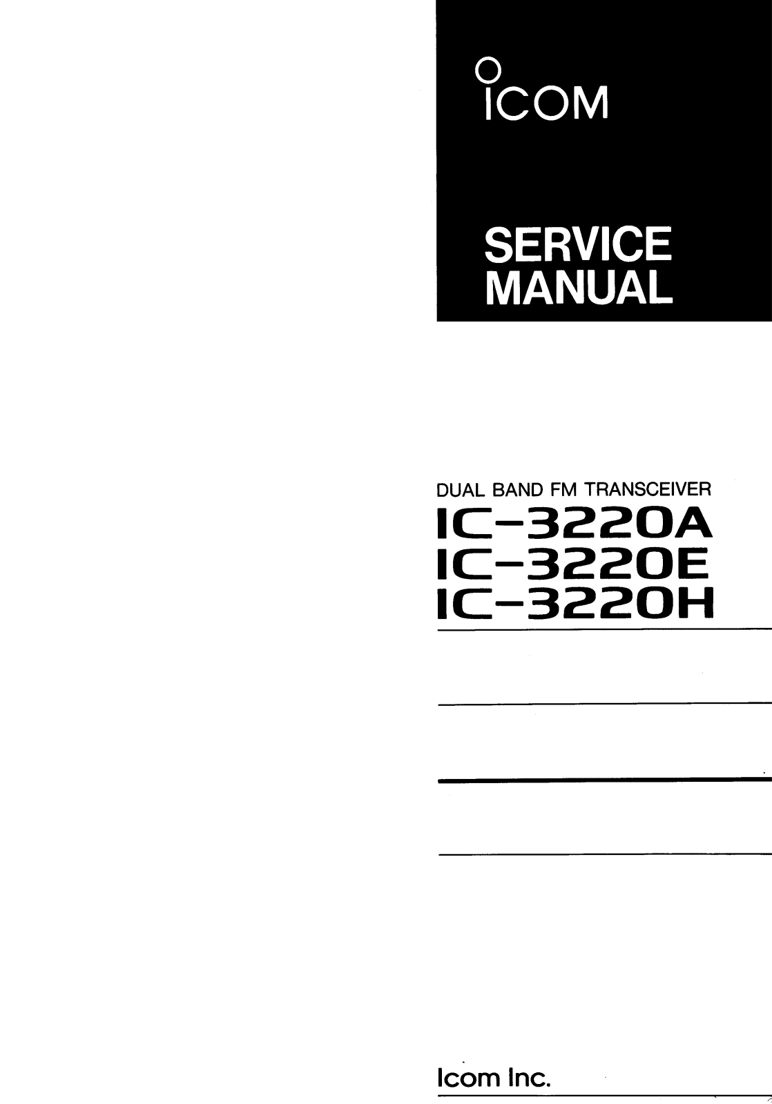 Icom ic 3220 schematic