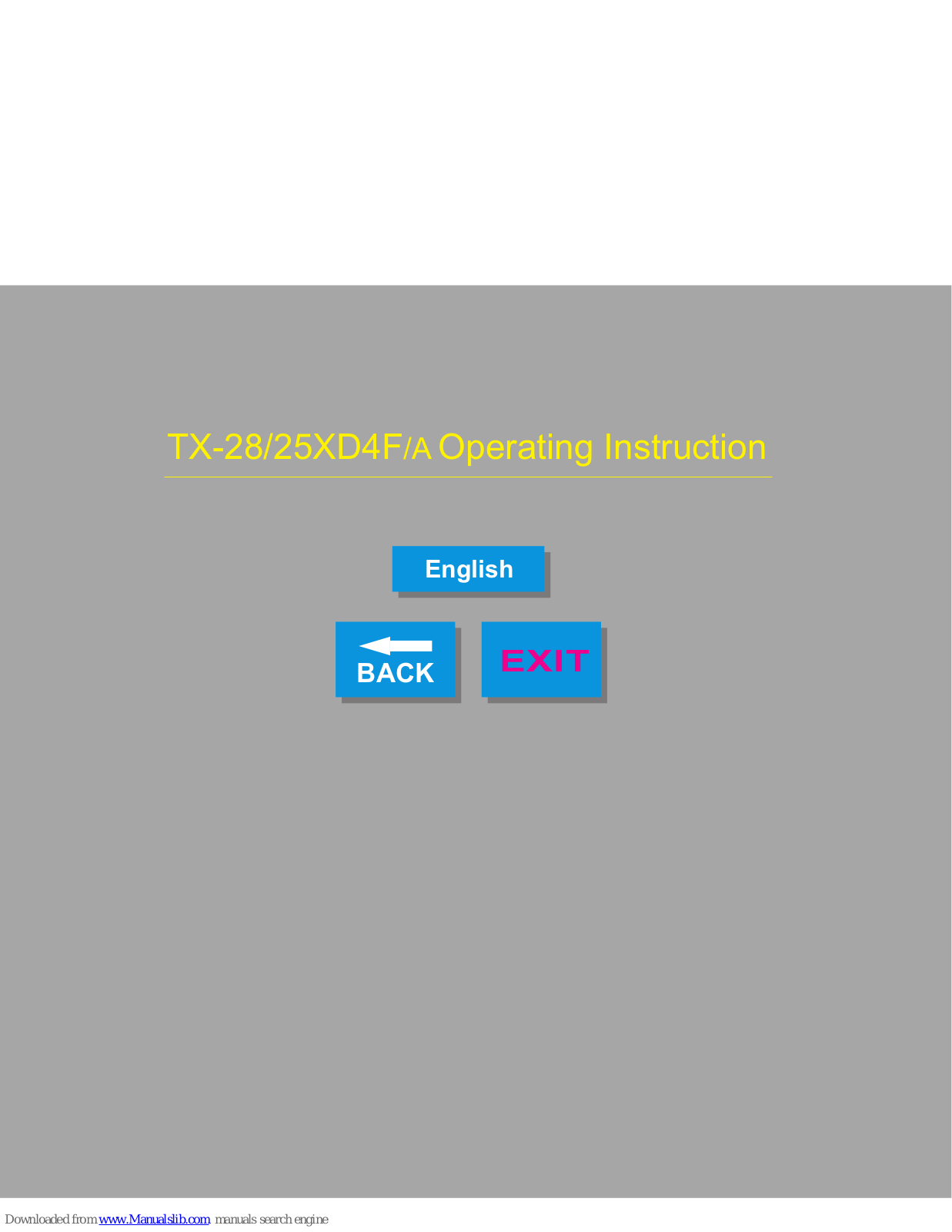 Panasonic TX-28XD4F, TX-28XD4F/A, TX-25XD4F, TX-25XD4F/A Operating Instructions Manual - ManualMachine.com