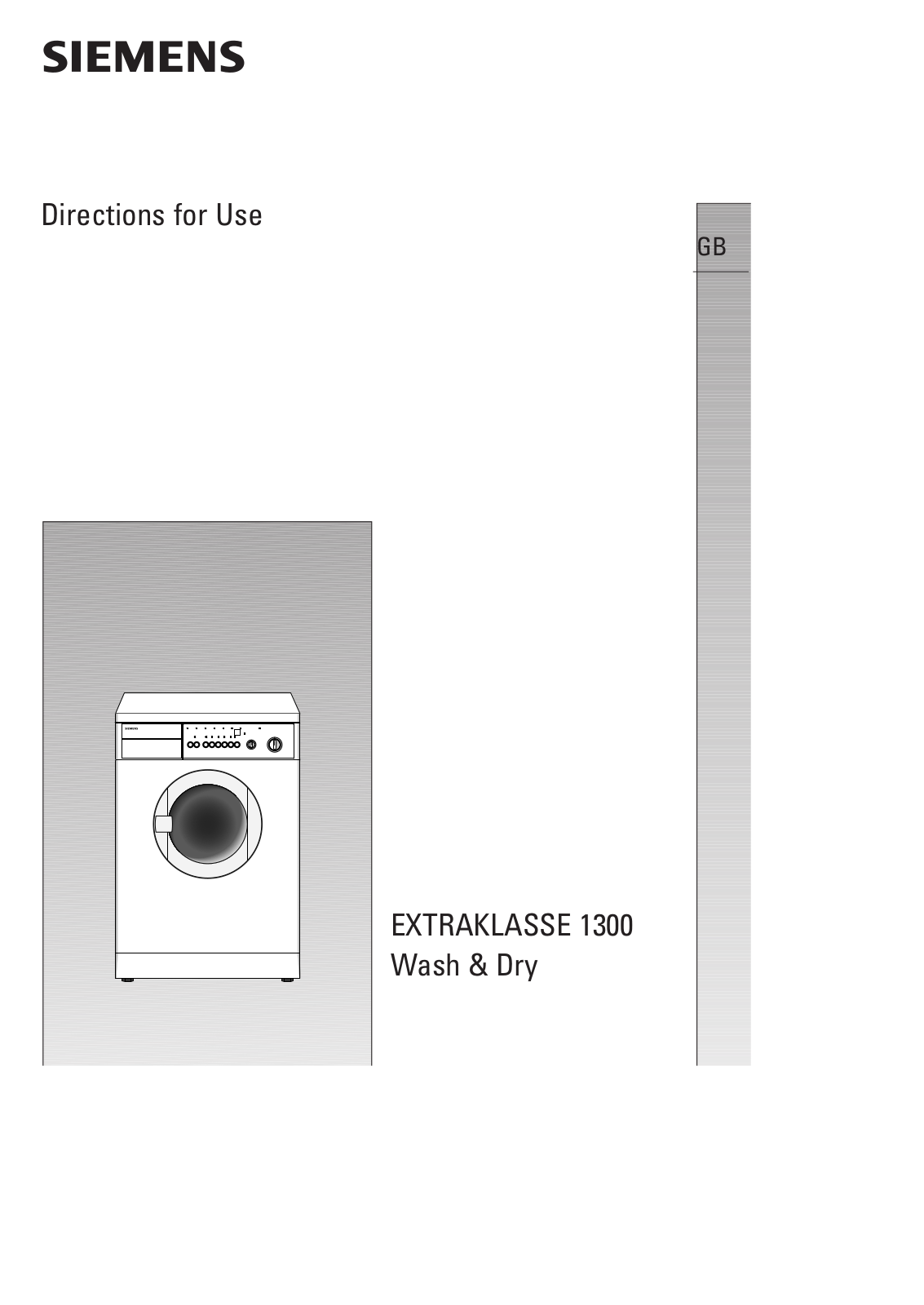 Siemens extraklasse 1300 User Manual