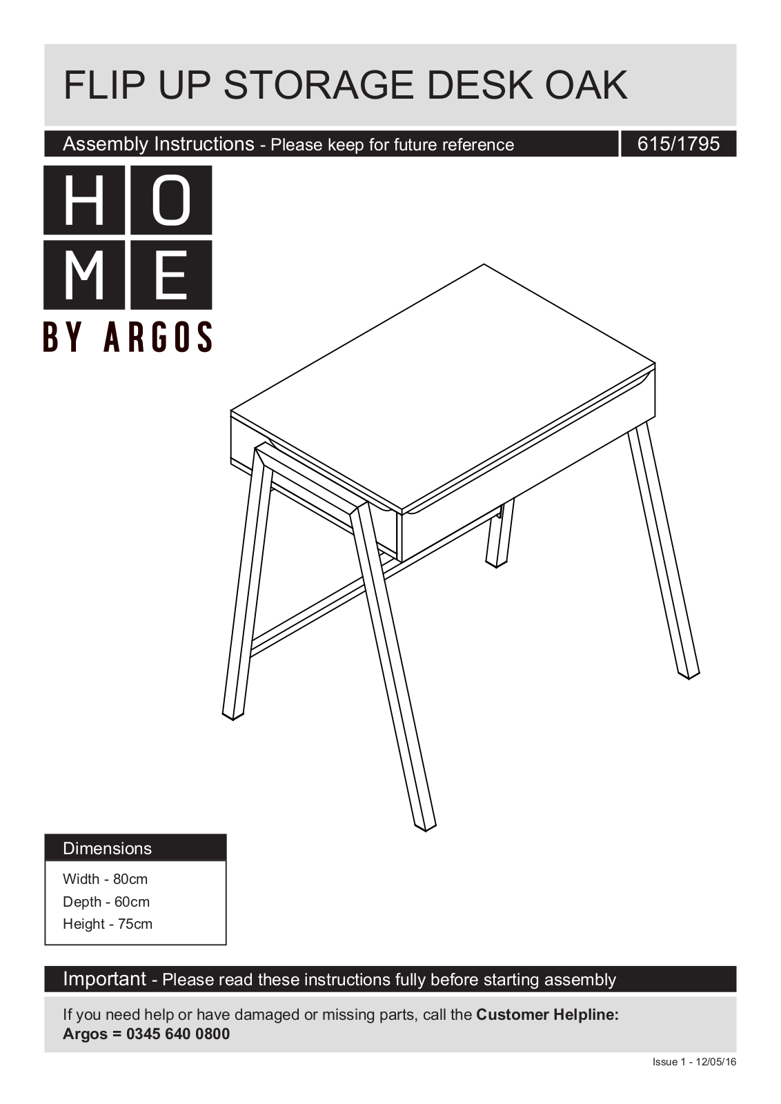 Argos FLIPTOP ASSEMBLY INSTRUCTIONS - ManualMachine.com