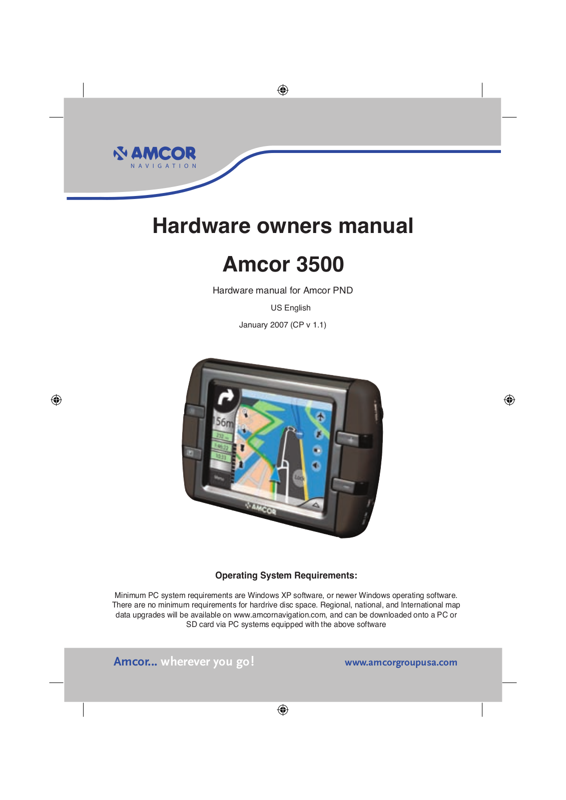 Amcor 3500 User Manual