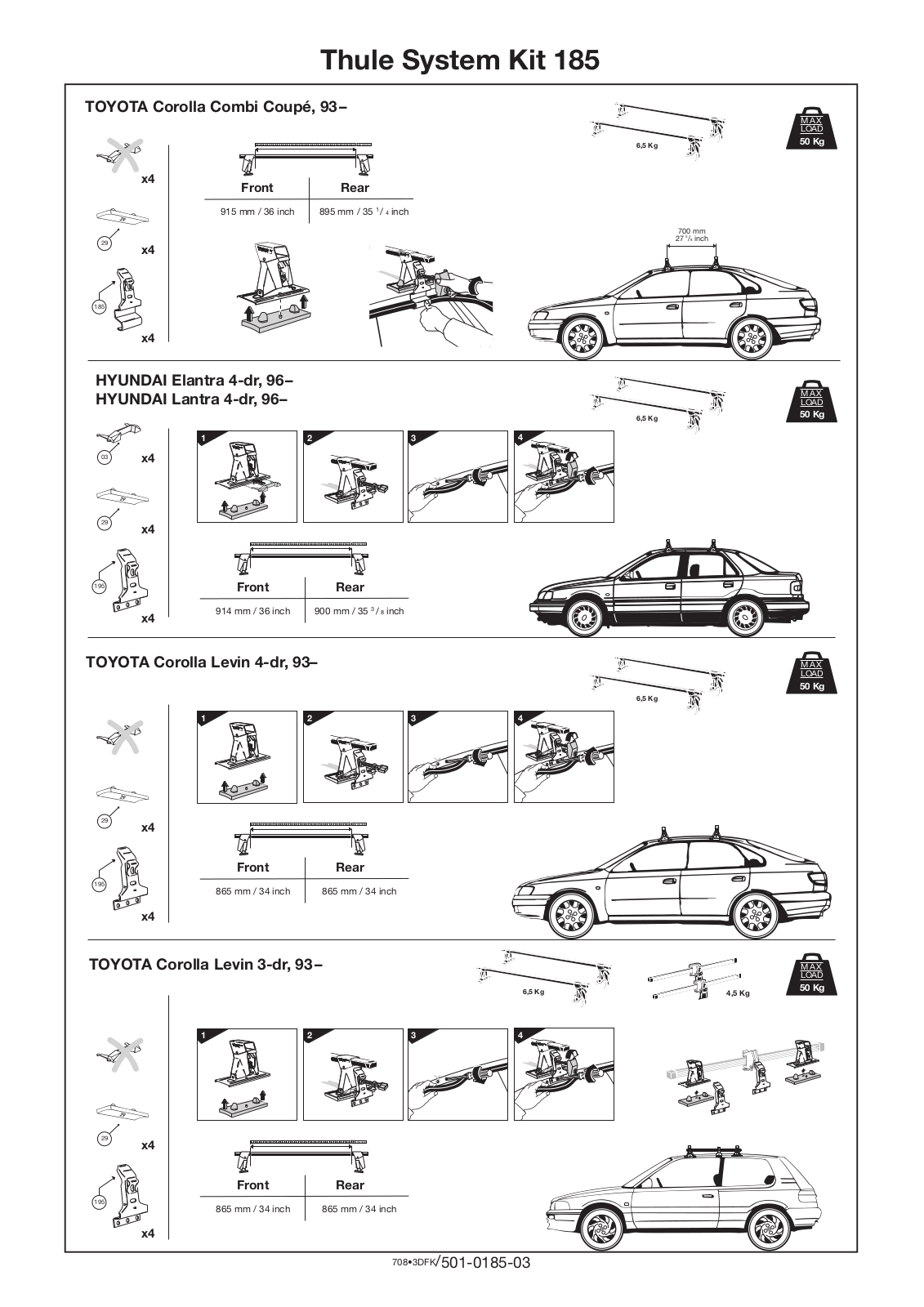 Thule 185 User Manual