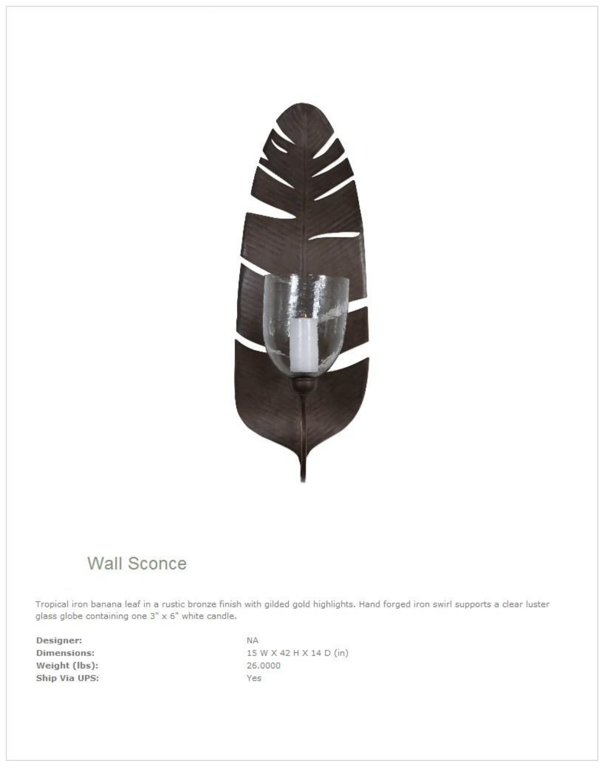 Uttermost W004184470 Specifications - ManualMachine.com