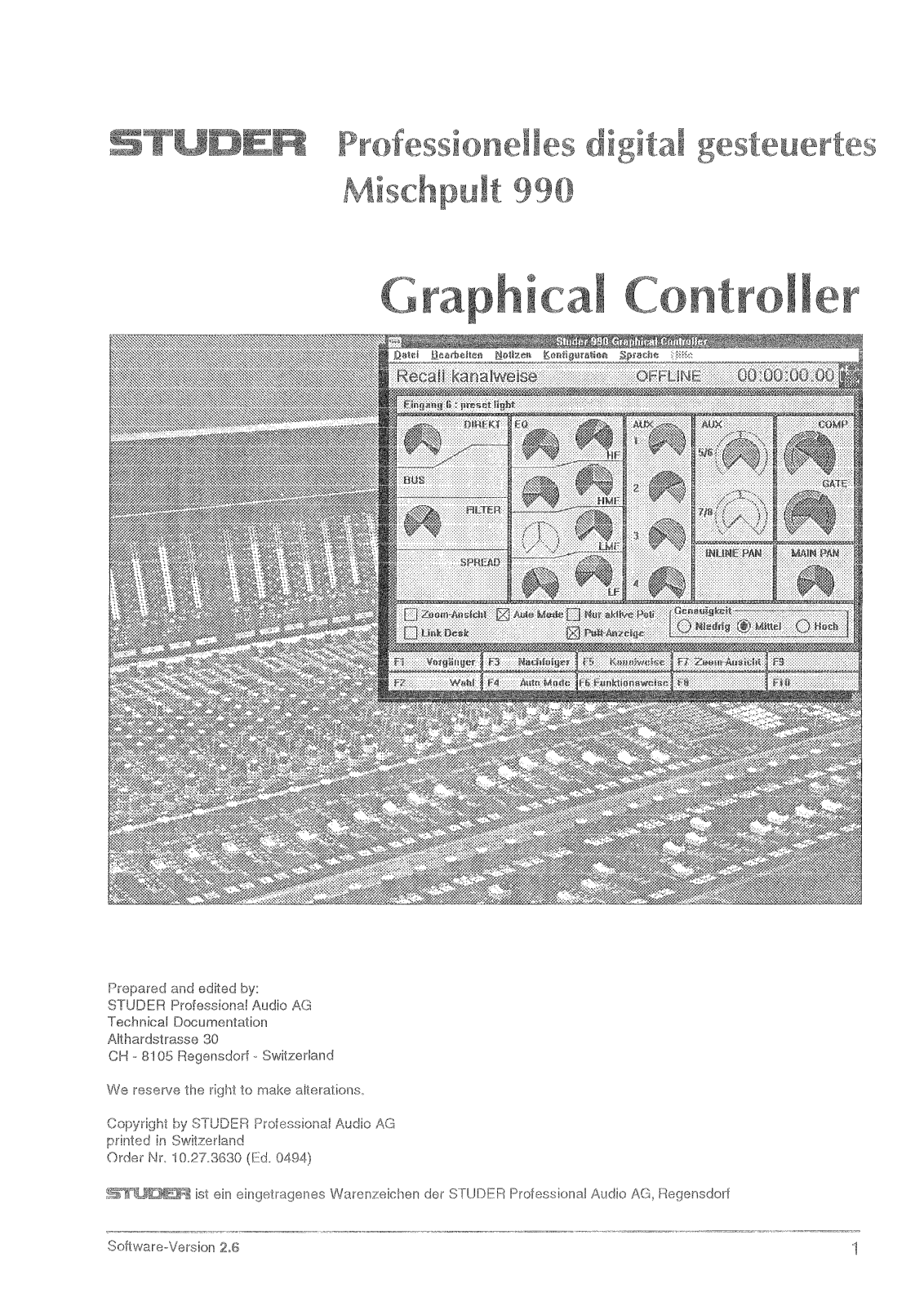 Studer 990-GC Service Manual