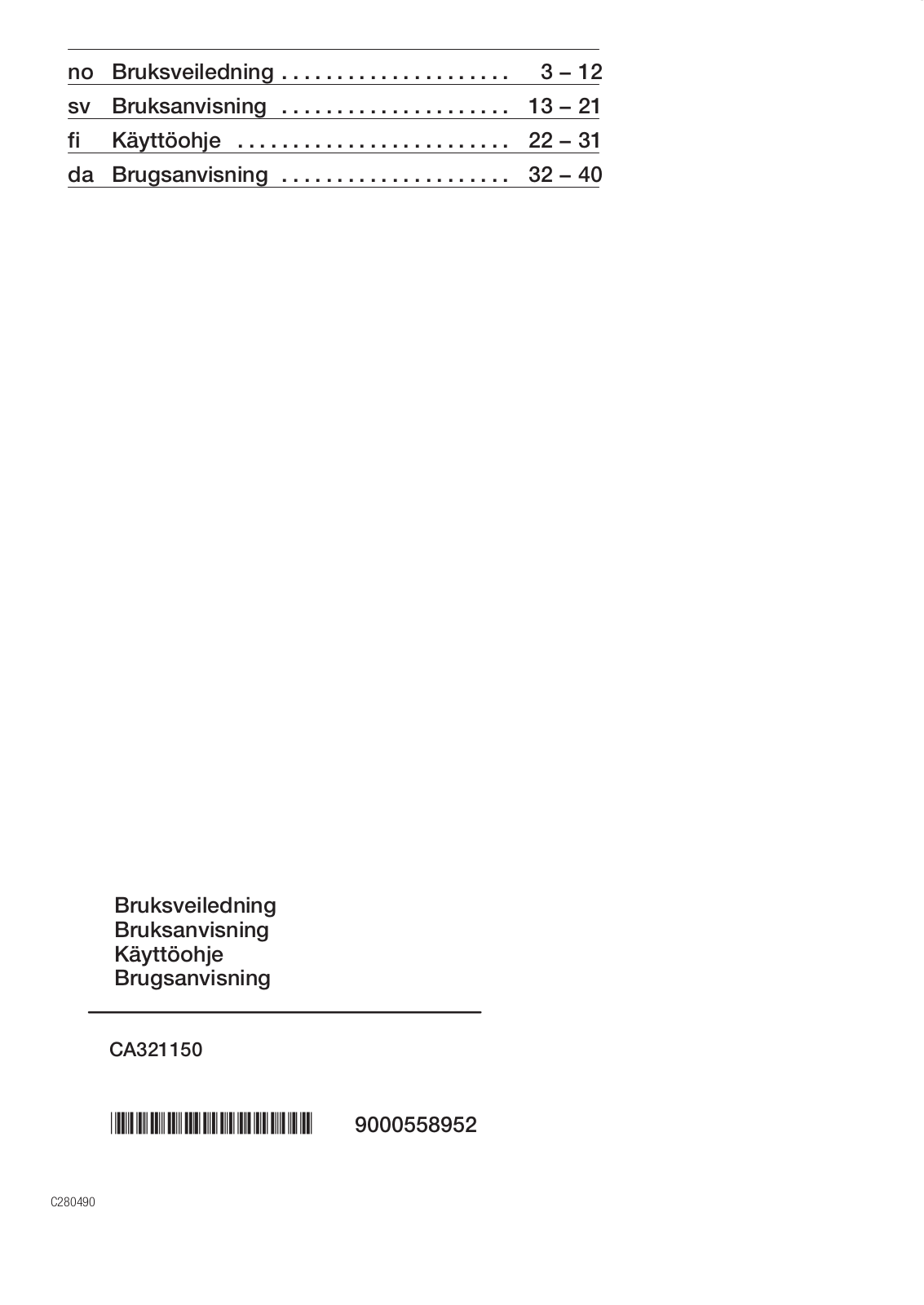 Constructa CA321150 User Manual