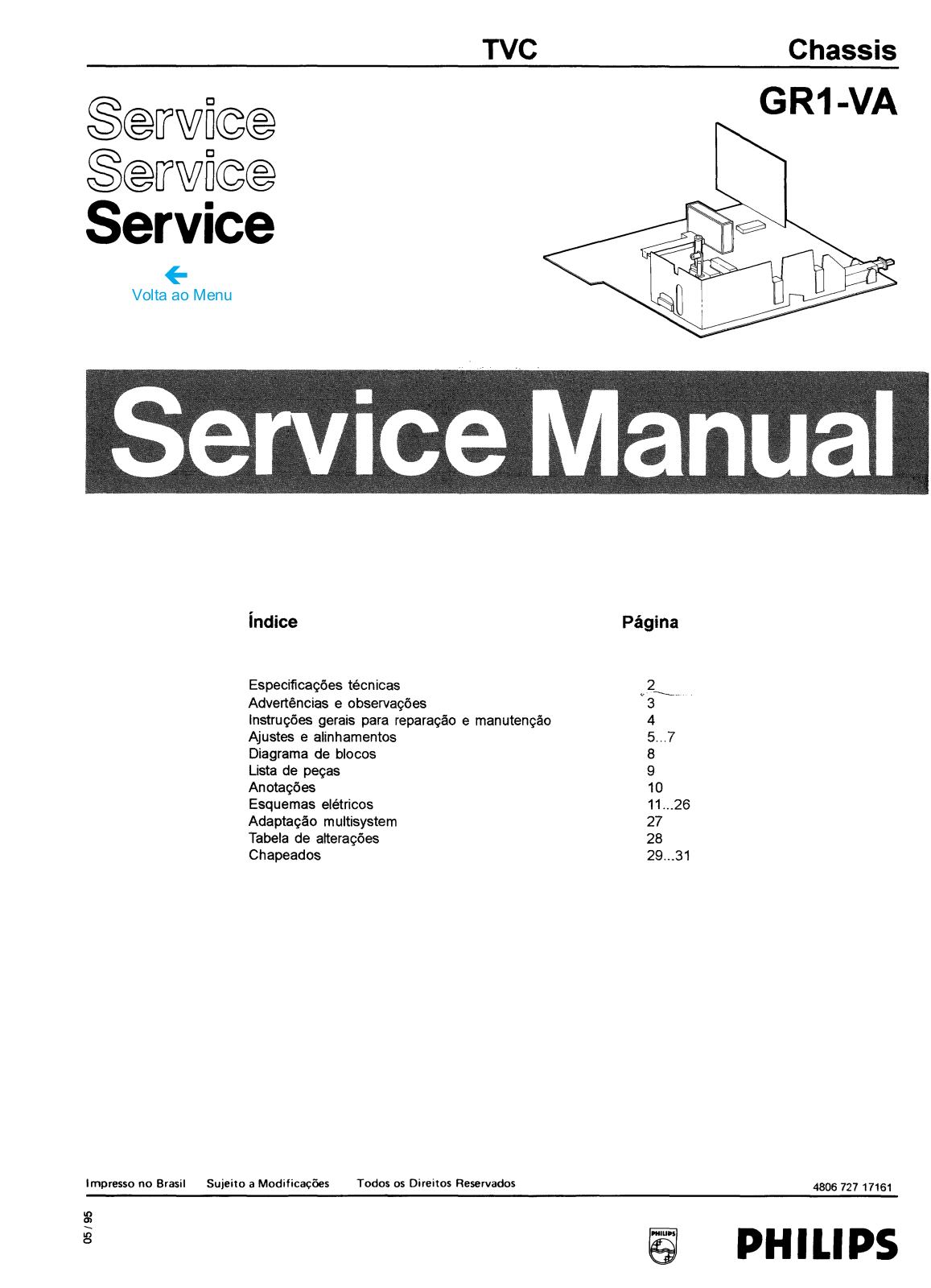 Philips 20GL1346 Schematic