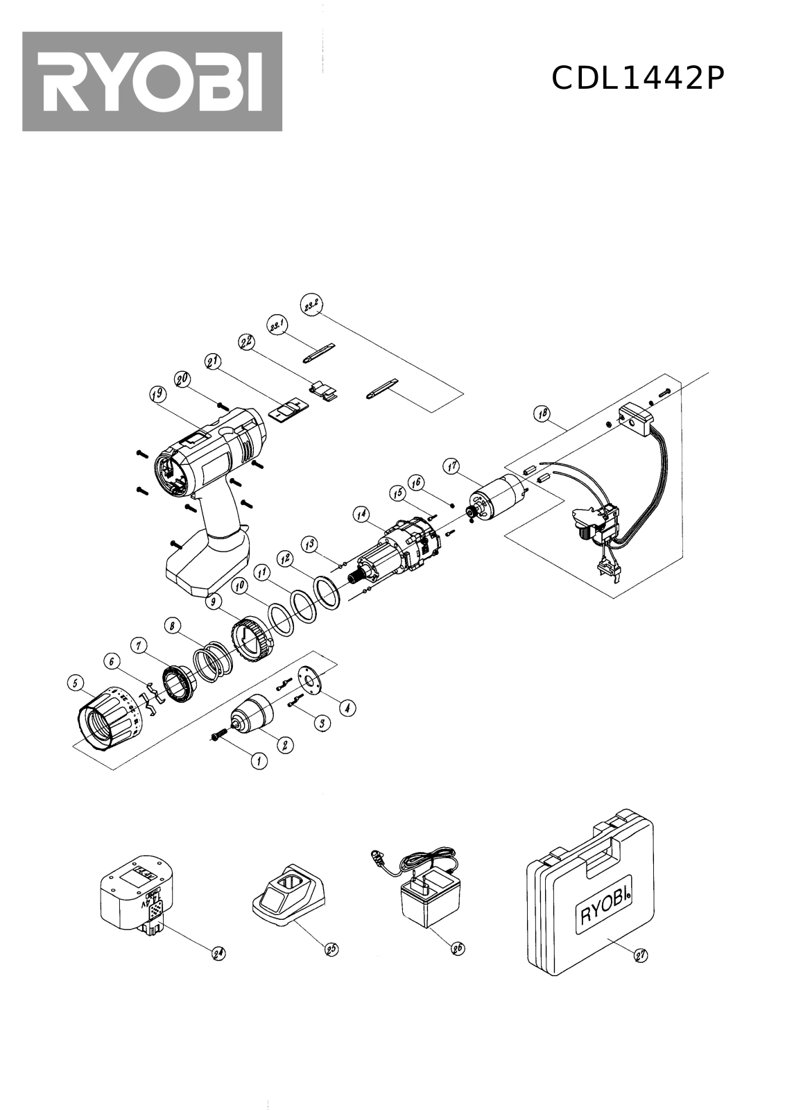 Ryobi CDL1442P User Manual