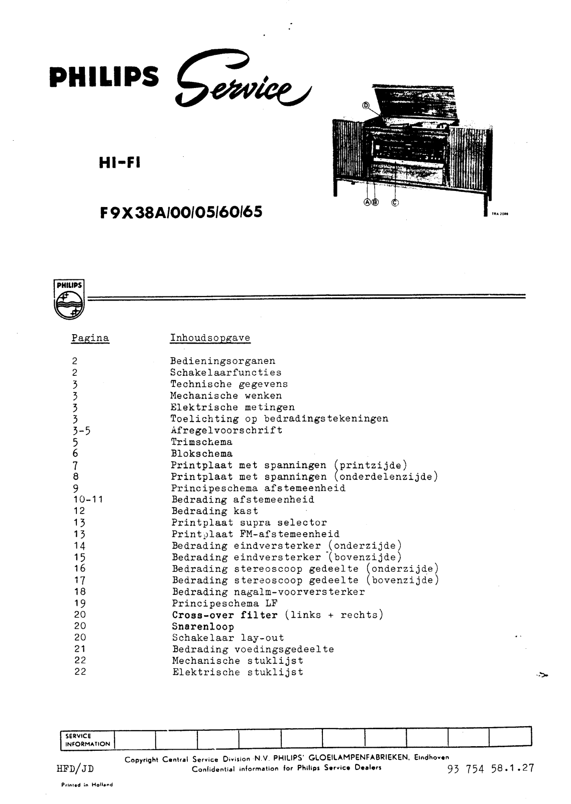 Philips F-9-X-38-A Service Manual
