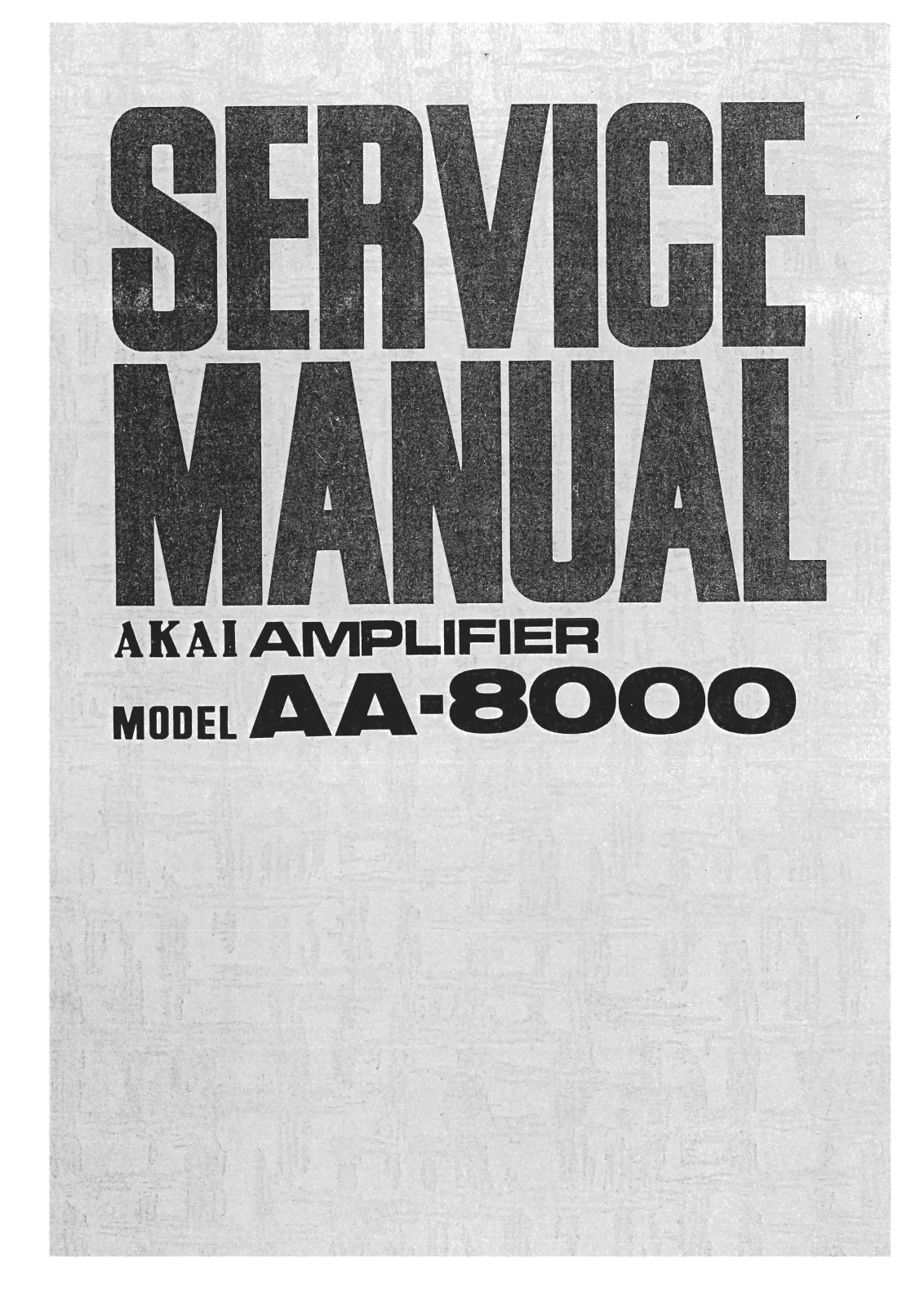 Akai AA-8000 Service Manual