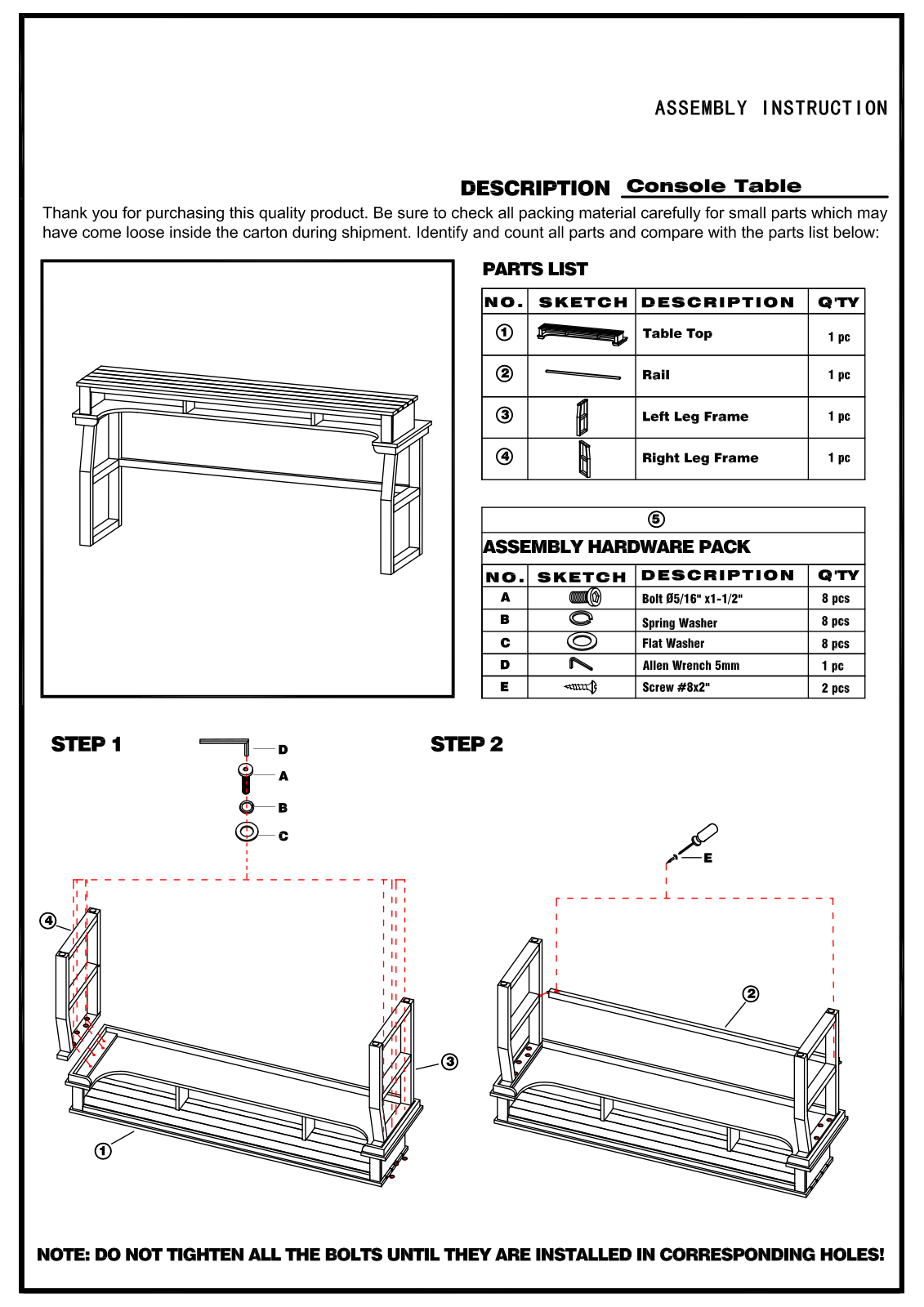 Sand & Stable W004745155 Installation & Assembly - ManualMachine.com