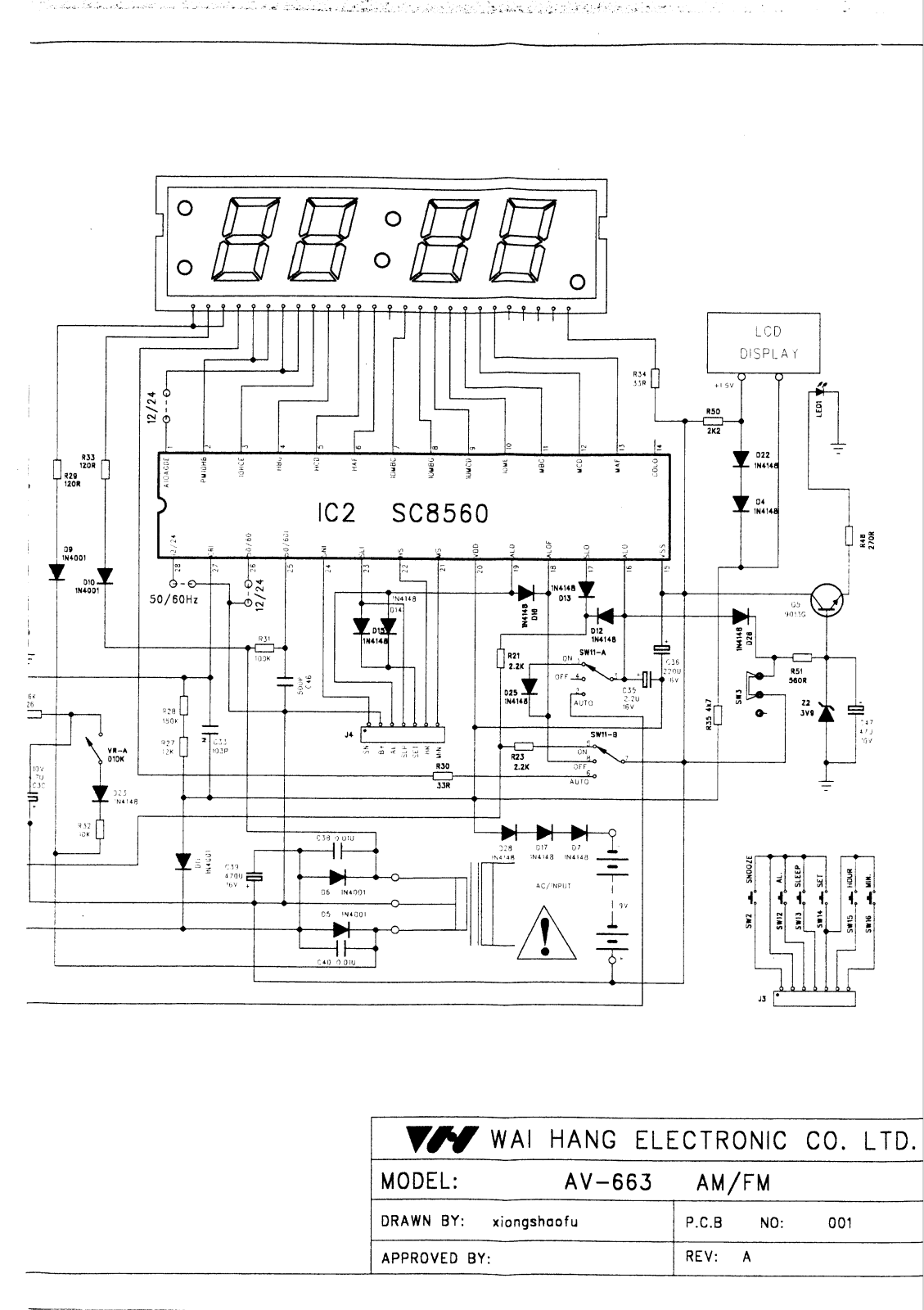 Vitek VT-3506 Schematic