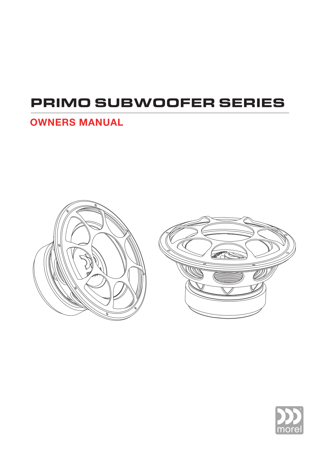 Morel PRIMO Subwoofer User Manual