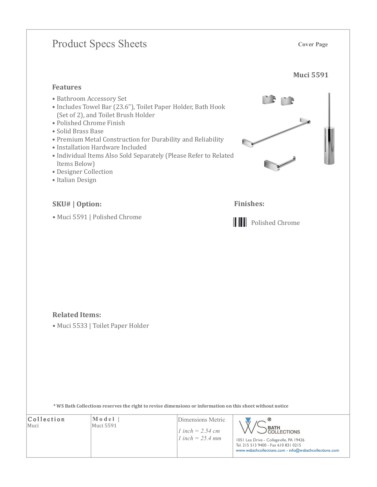 WS Bath Collections WSO3438 Specifications - ManualMachine.com