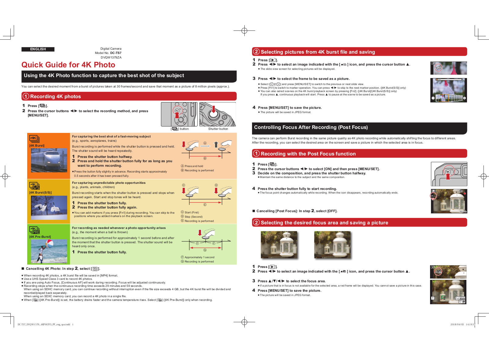 Panasonic dc-ts7 Operation Manual