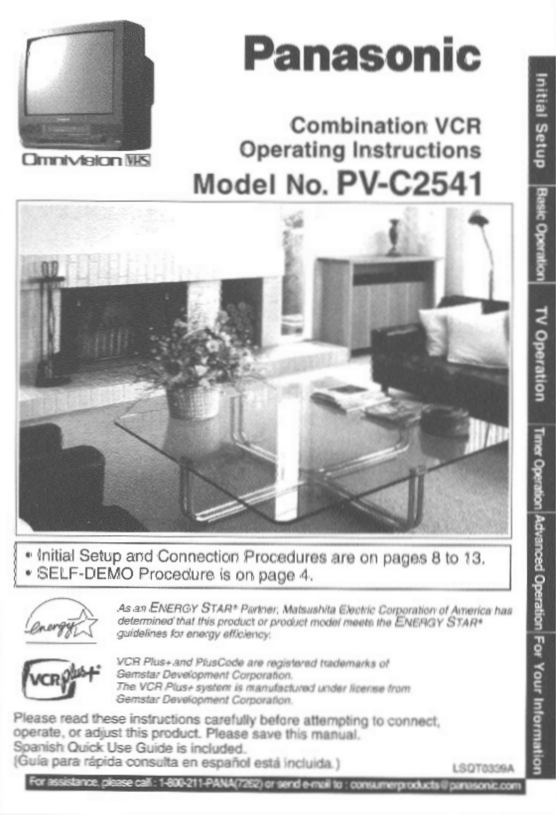 Panasonic PV-C2541 User Manual