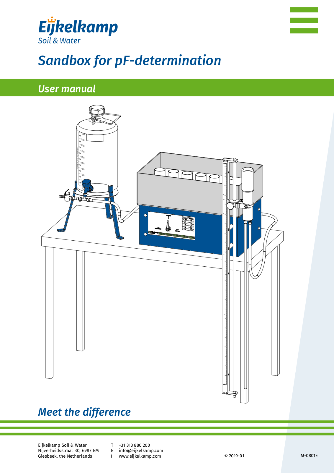 EIJKELKAMP 0801, Sandbox User Manual