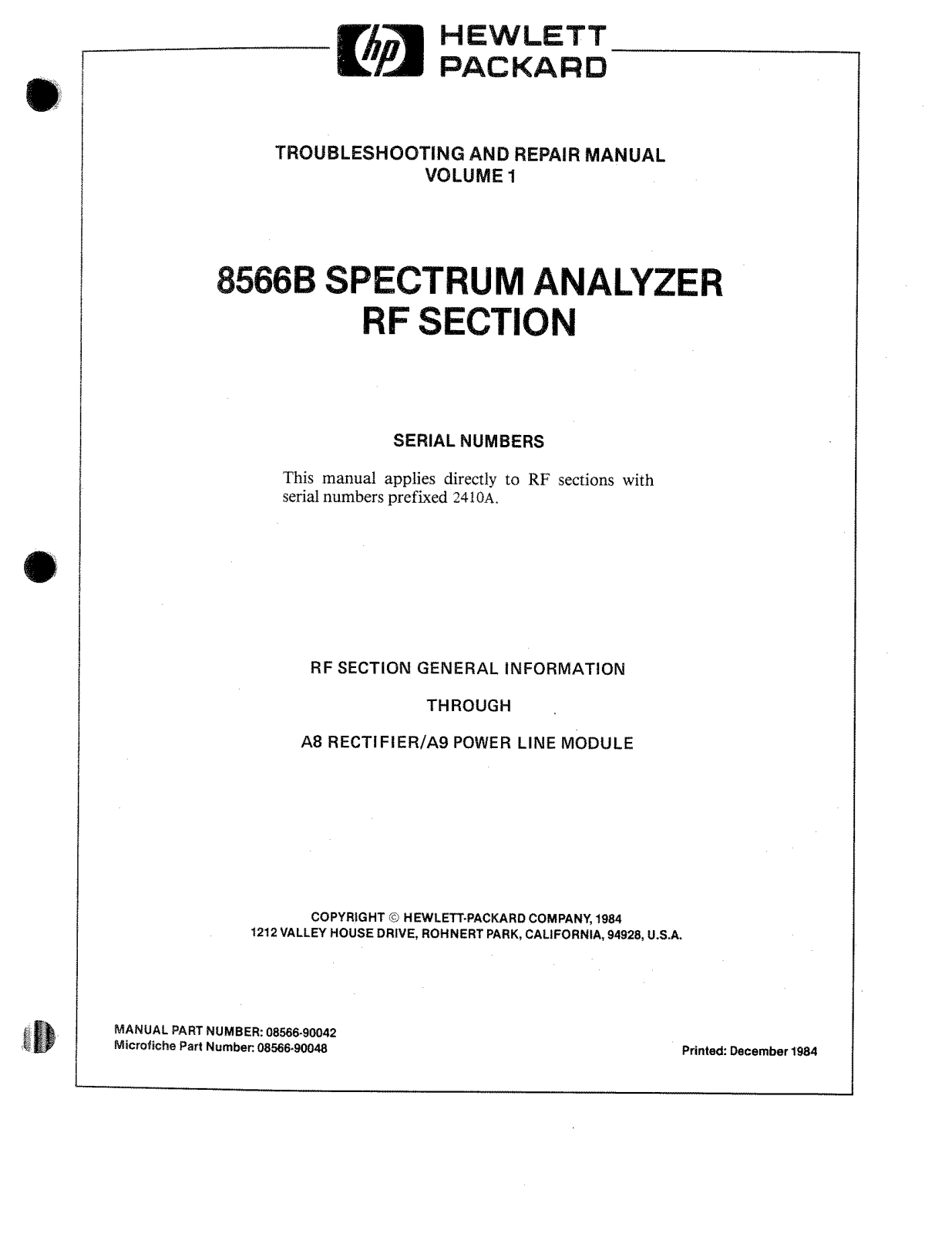 Keysight (Agilent) 8566B Data Sheet