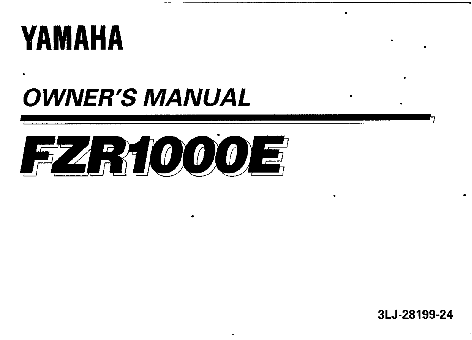 Yamaha FZS1000 E 1993 Owner's manual