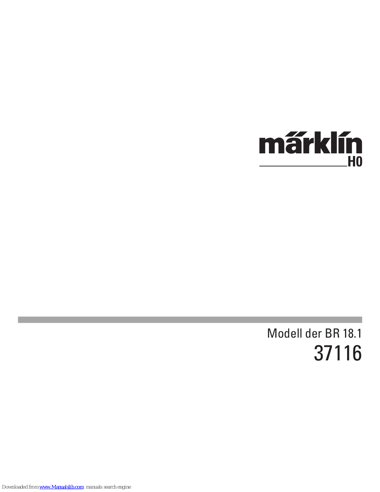 marklin 37116 User Manual