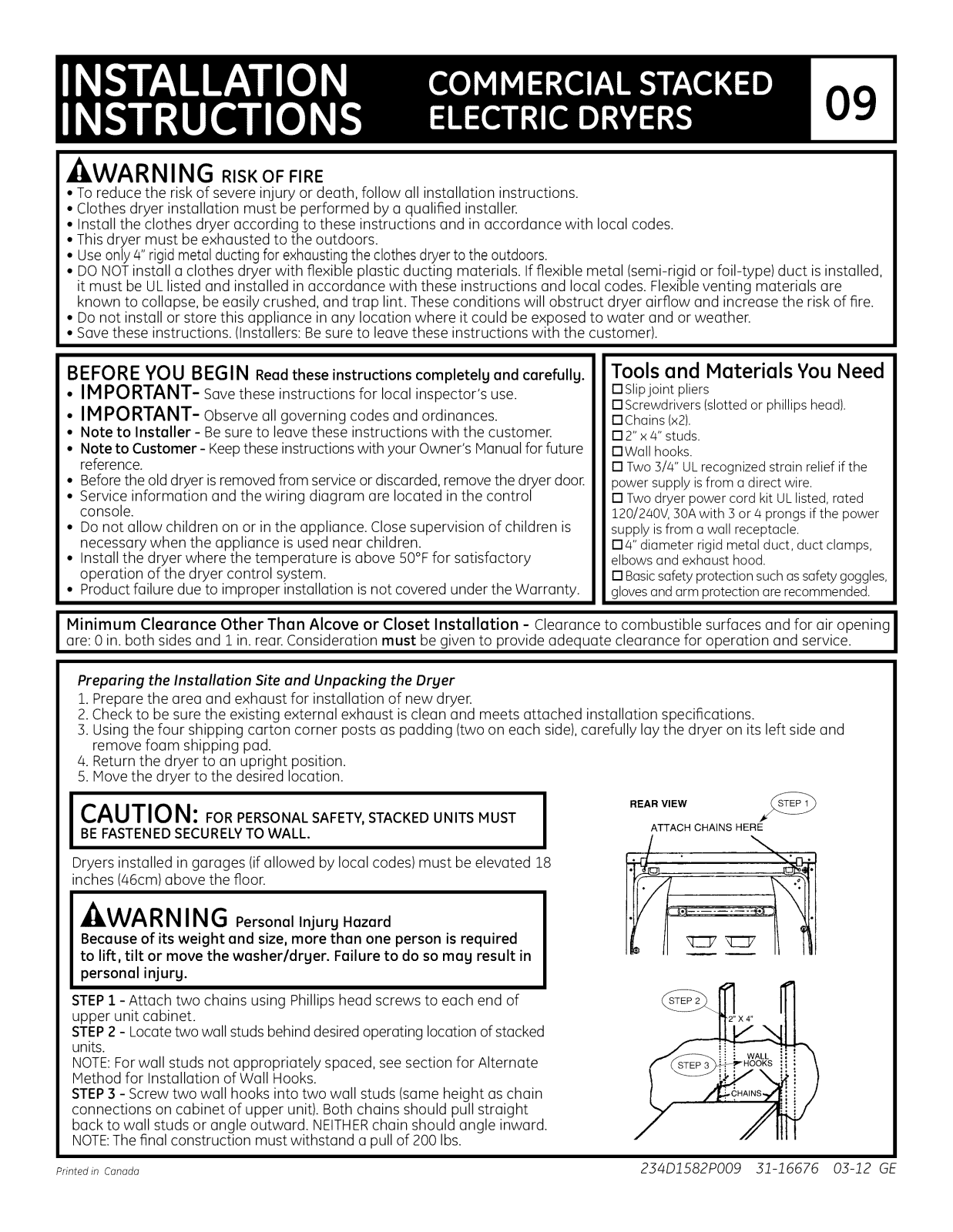 GE DDC4400T4WH Installation Guide - ManualMachine.com